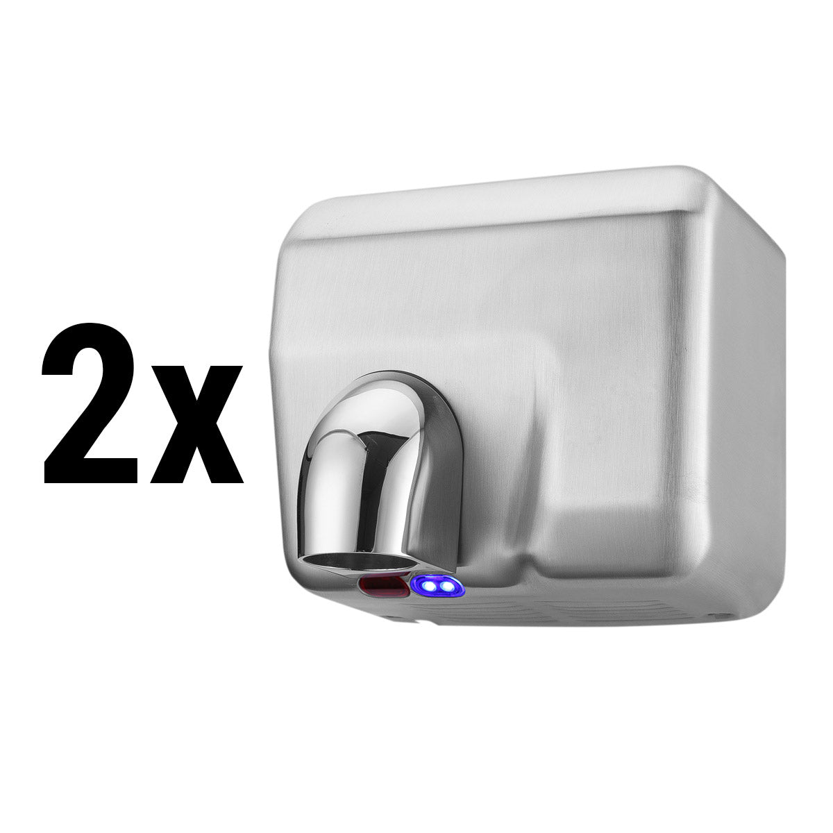 (2 pieces) stainless steel hand dryer - mat