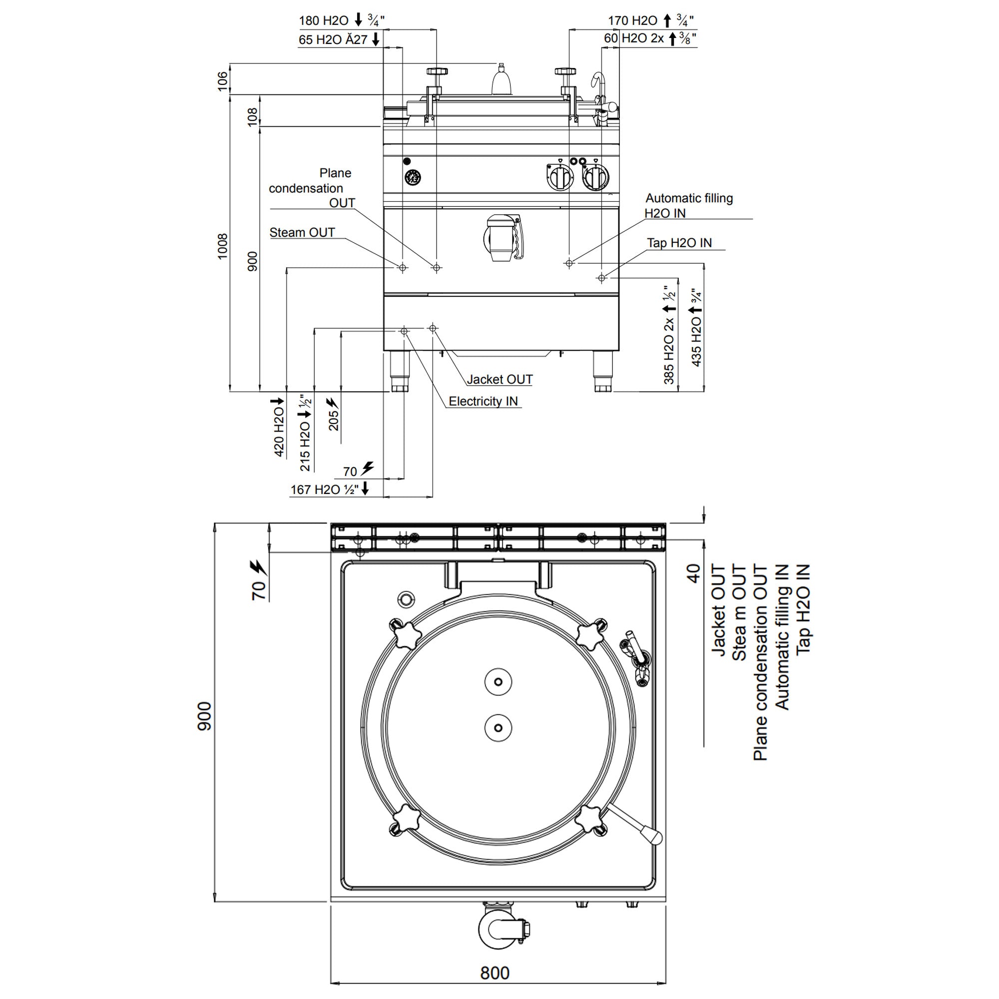 Electric boiler under pressure 150 liters (18 kW) - indirect heating