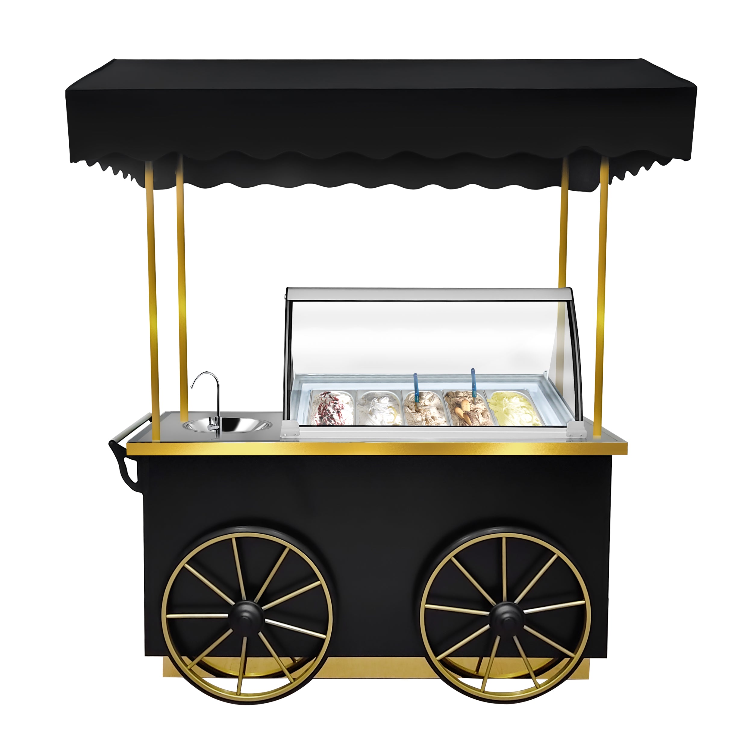 Mobile ice cream van with ice cream counter / ice cream van - 1.9 m