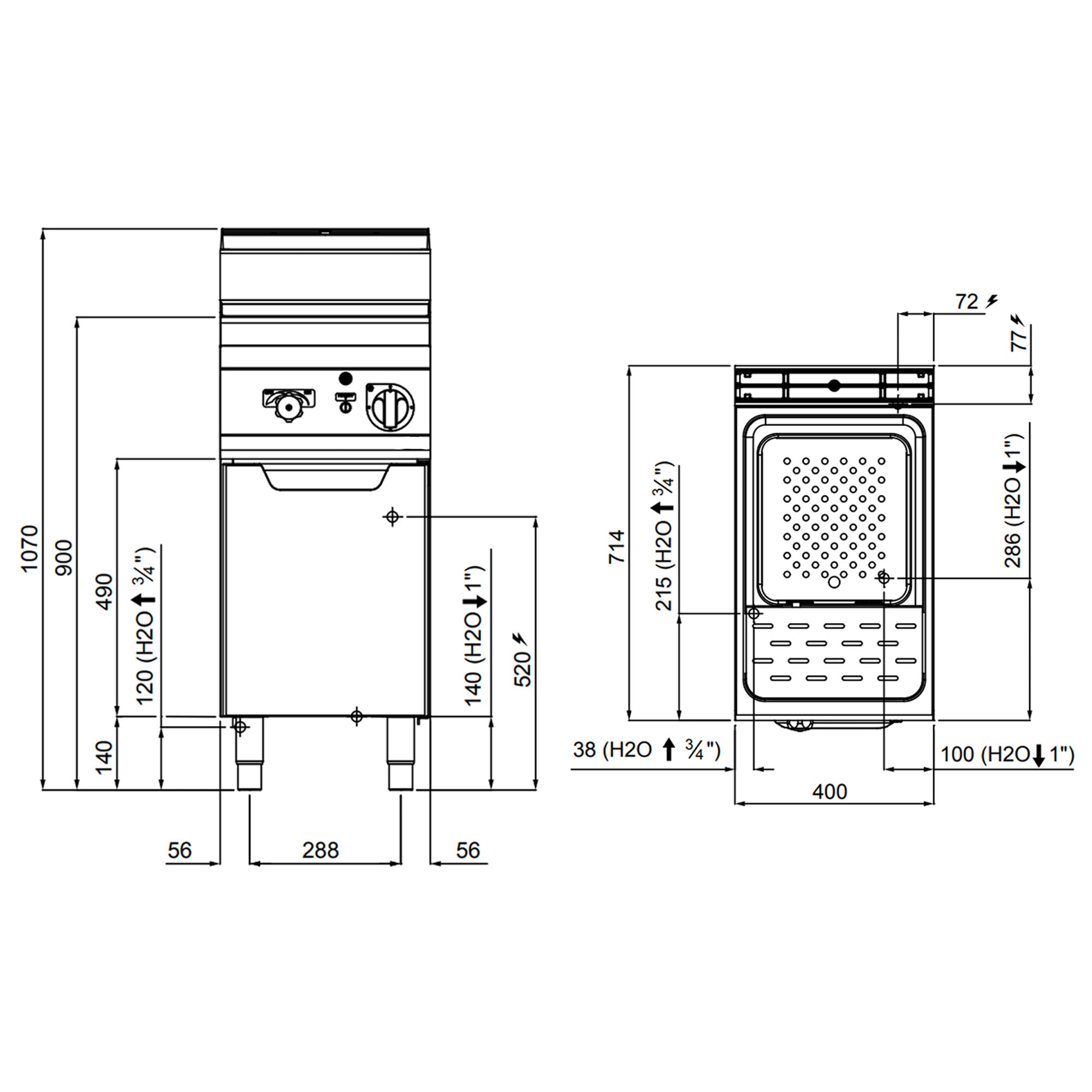 Electric spaghetti cooker (8 kW)