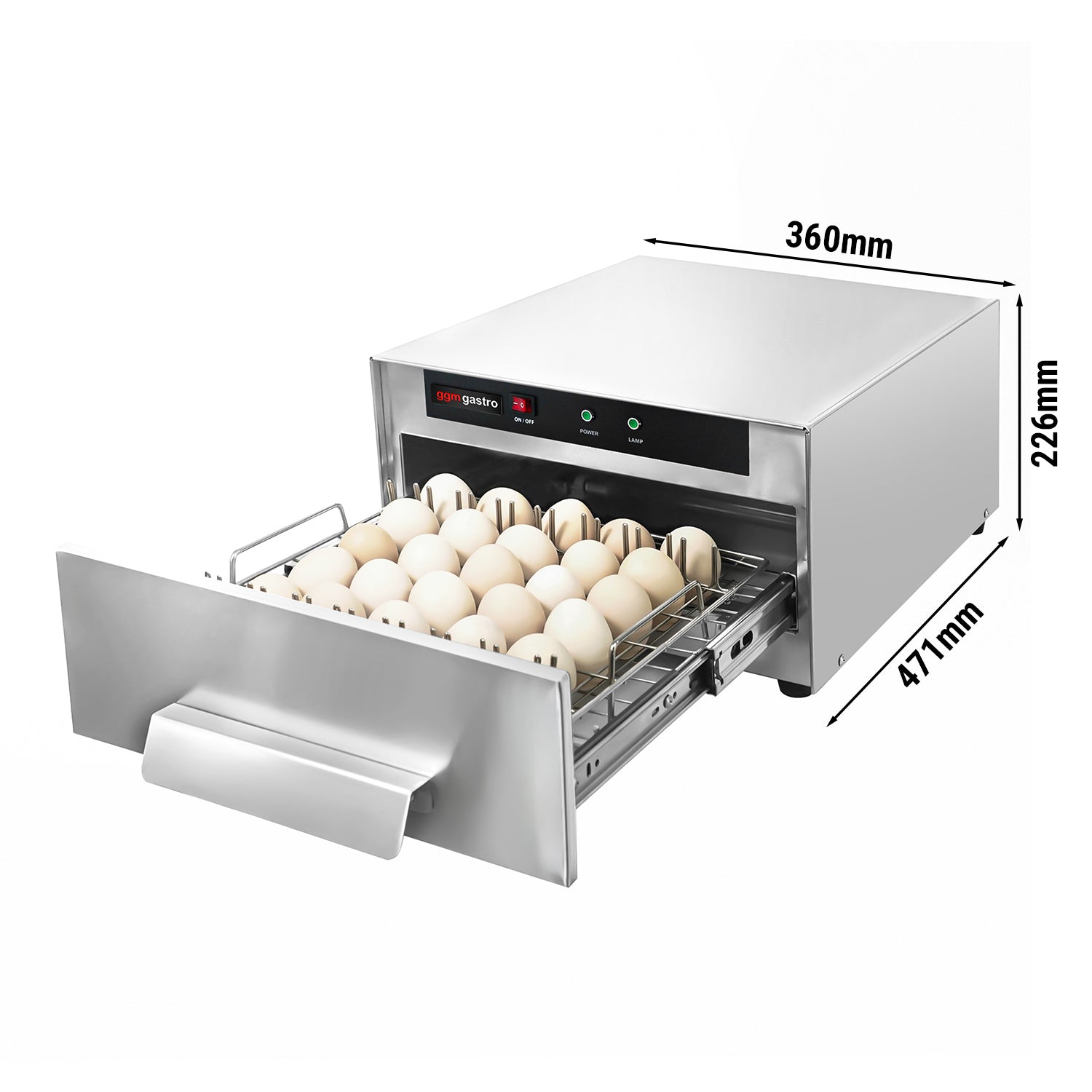 Sterilizer for knives and eggs - 55 watts - for 30 eggs or 17 knives