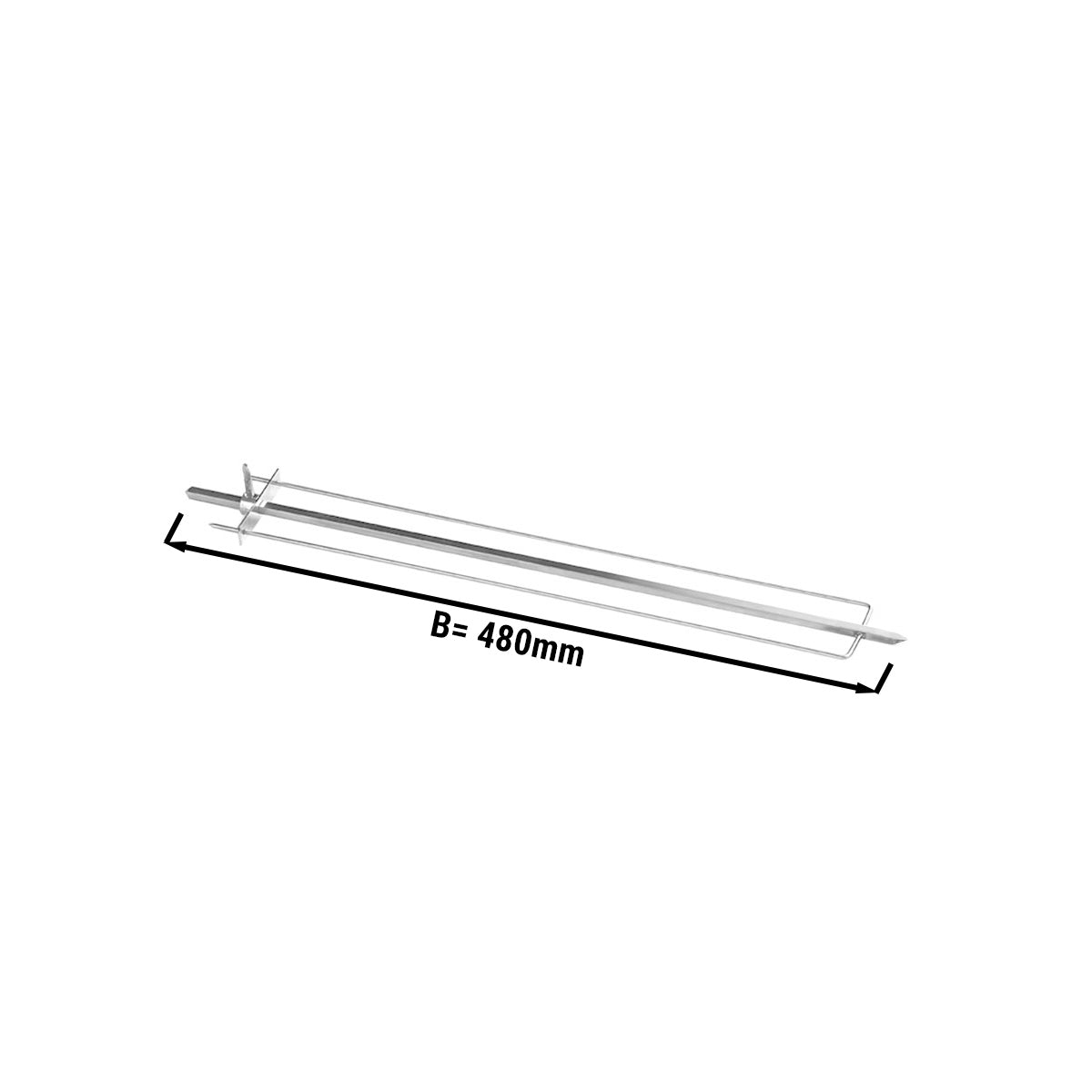 Stainless steel skewer for mini chicken grill machines