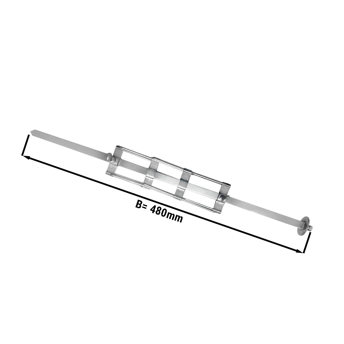 Stainless steel skewer for mini chicken grill machines