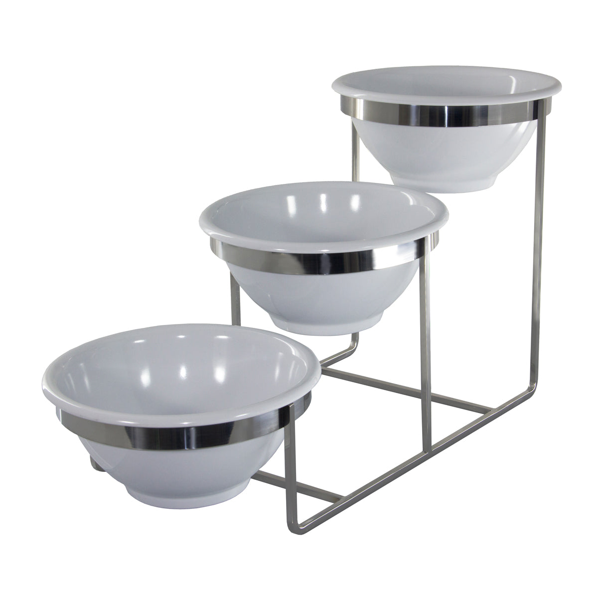 Shelf / Buffet stand - incl. 3 melamine bowls - round