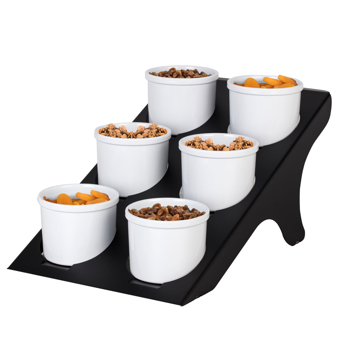 Shelf / Buffet stand - incl. 6 melamine bowls - round