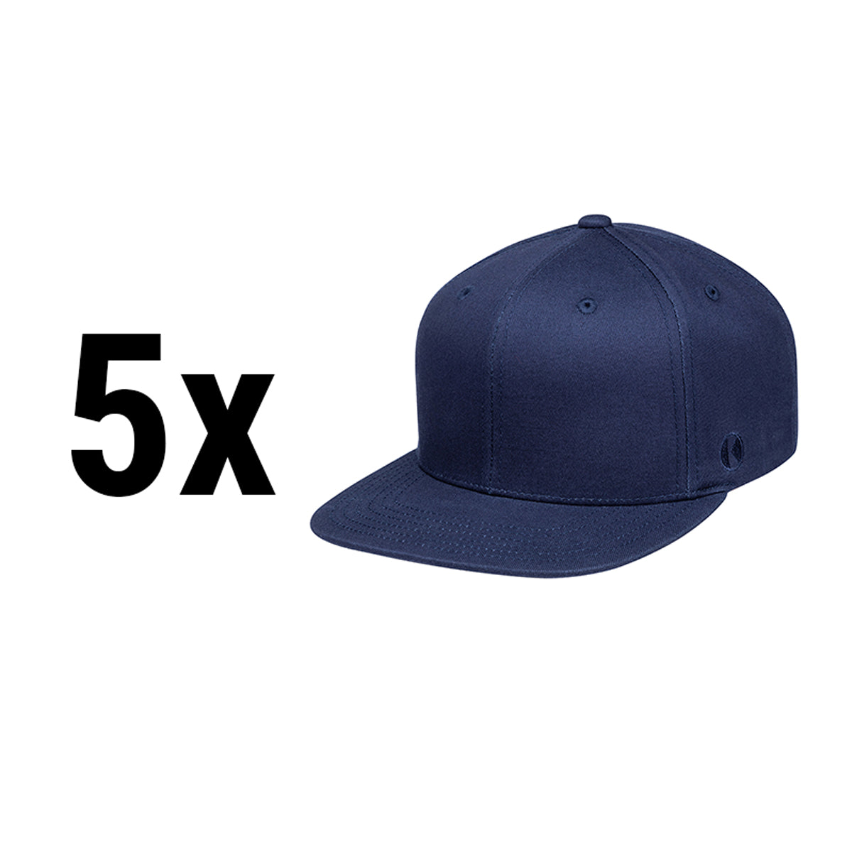 (5 pieces) Flat hat Classic - Marine