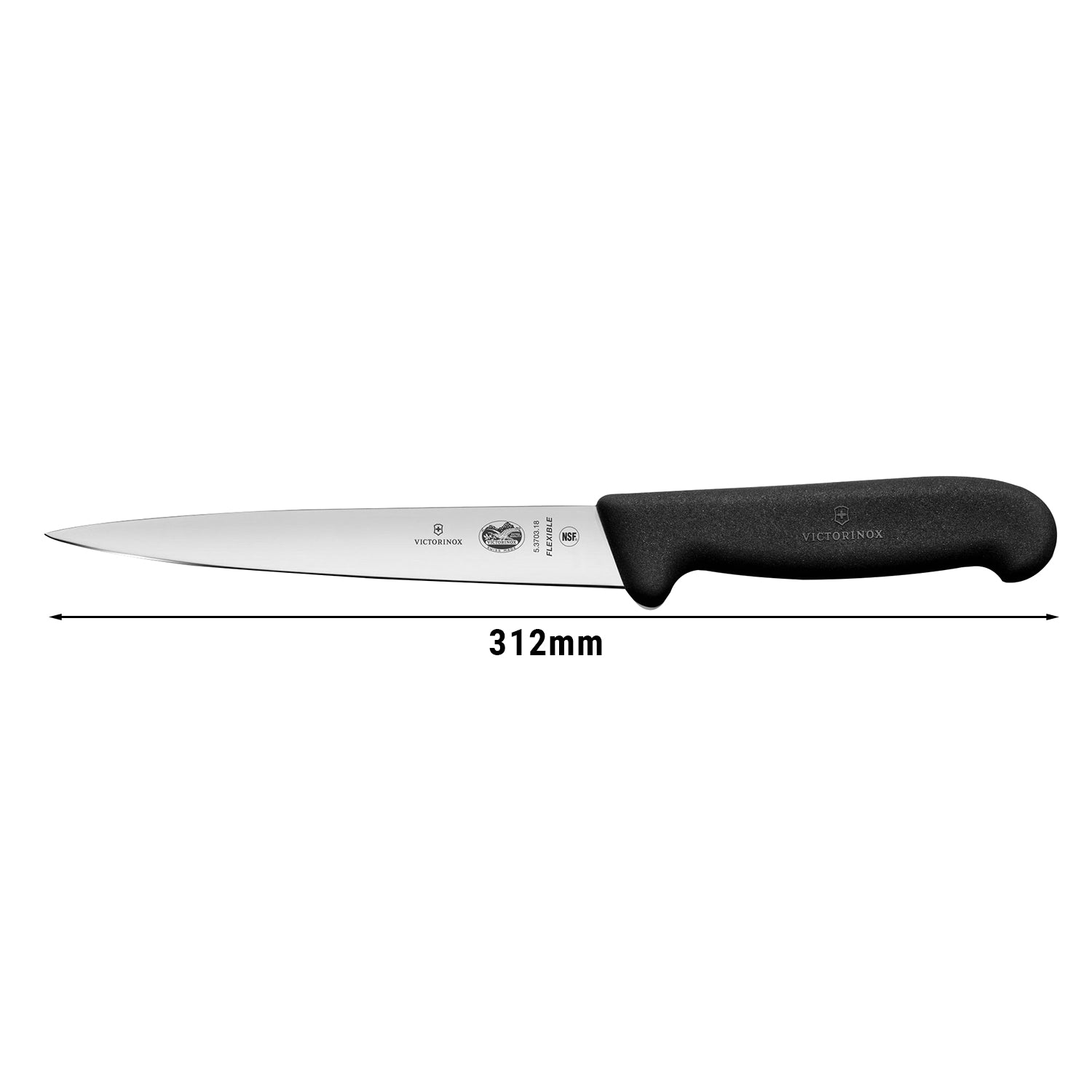 VICTORINOX filleting knife - 18 cm - black