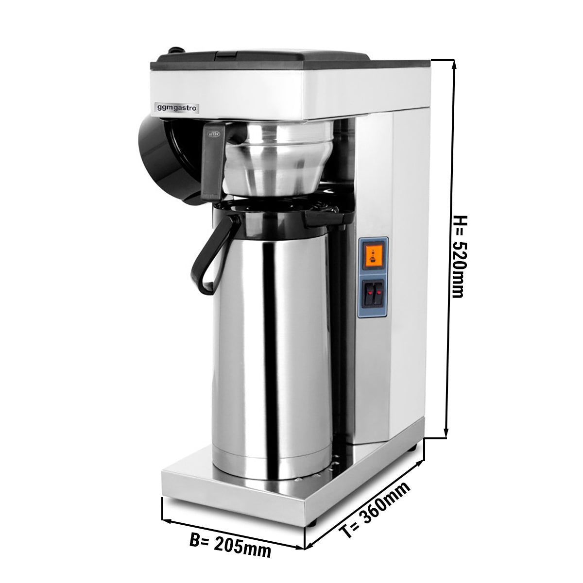 Coffee machine with filter - 2.2 liters - with thermokinetics