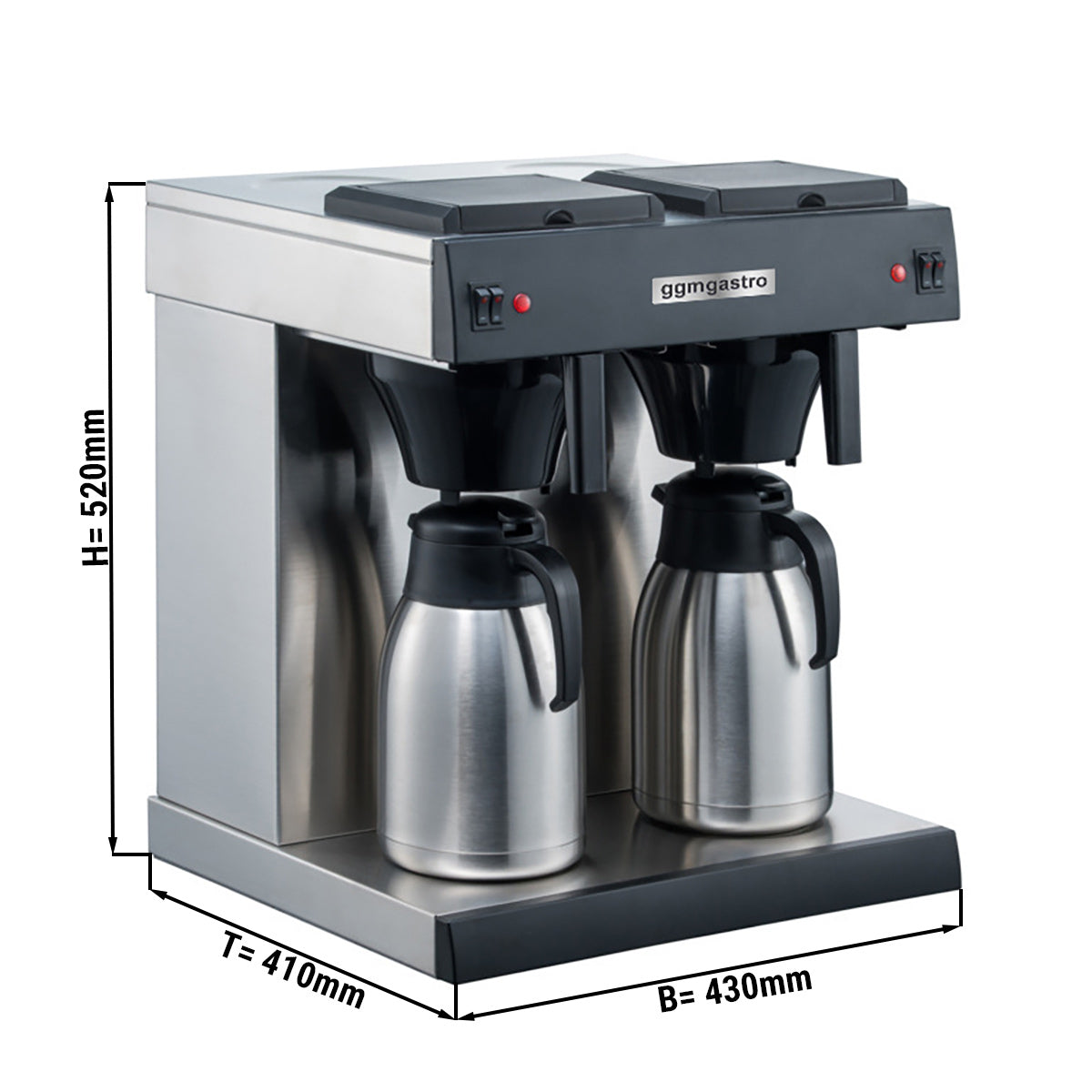 Filter coffee machine 2x 2.0 liters / Coffee machine / Coffee percolator