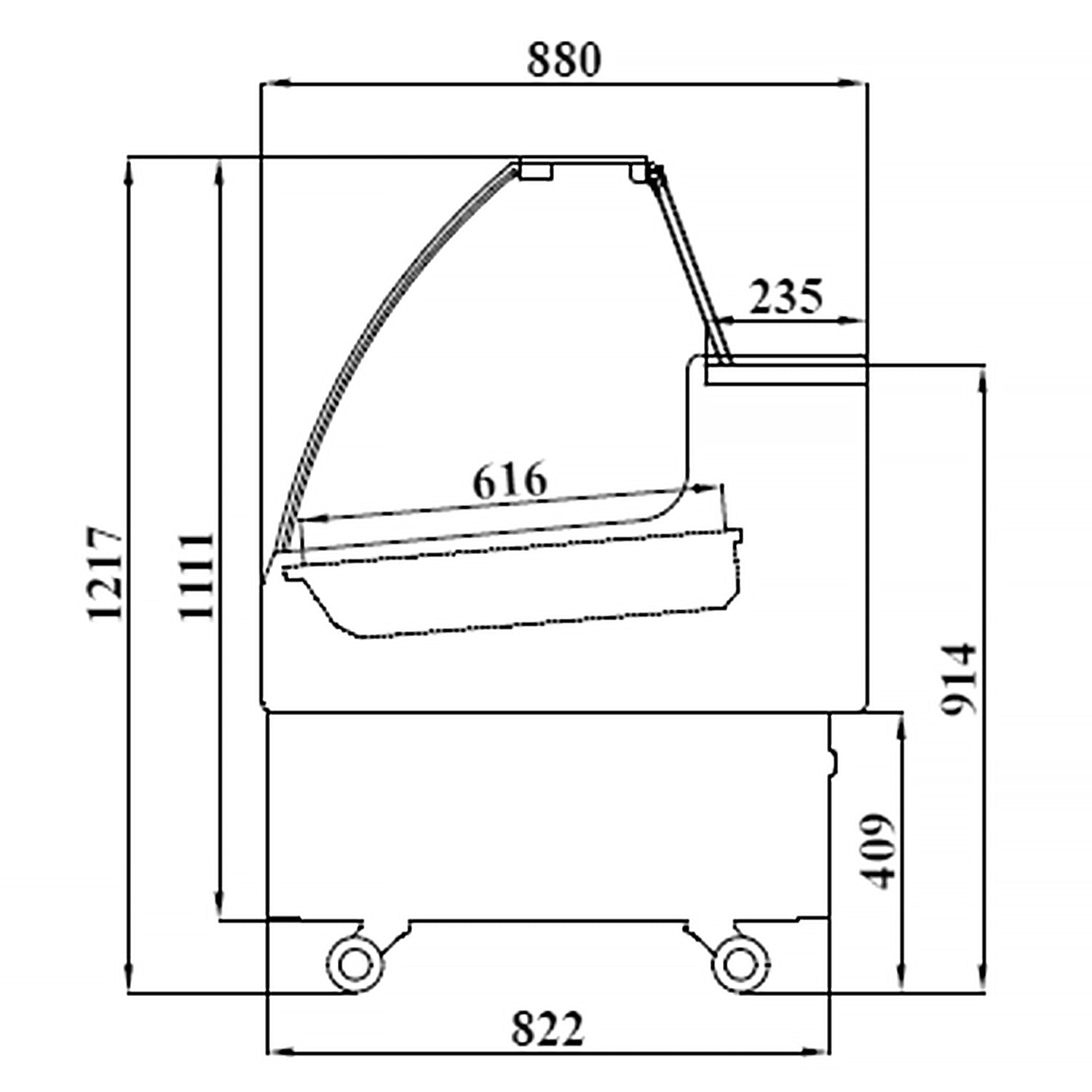 Fish stand - 1.50 x 0.91 m