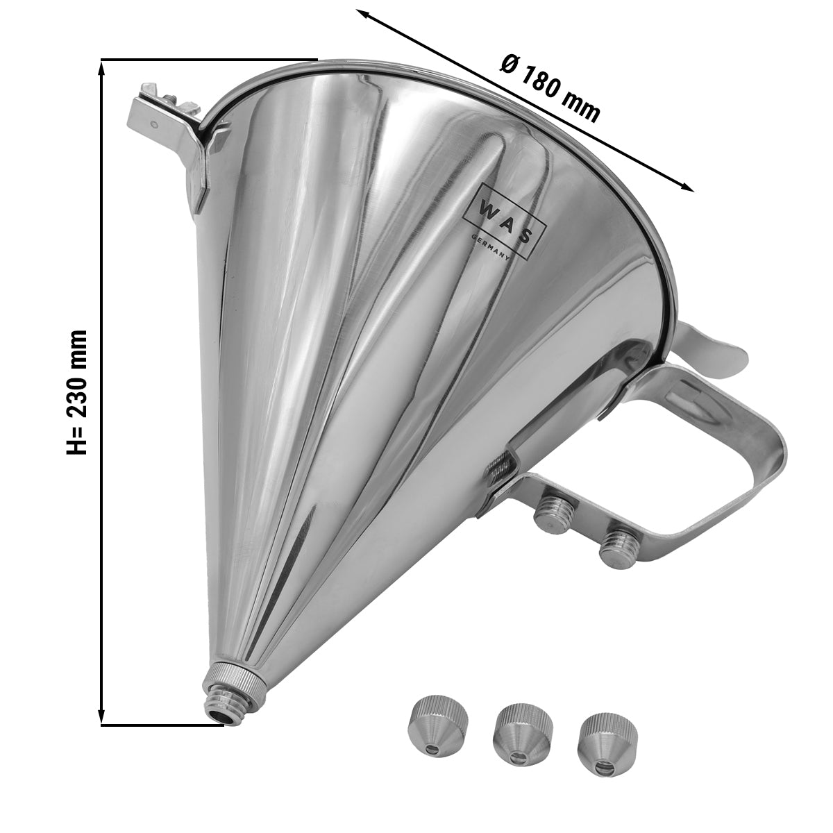 Fondant funnel made of chrome-nickel steel - Ø 18 cm