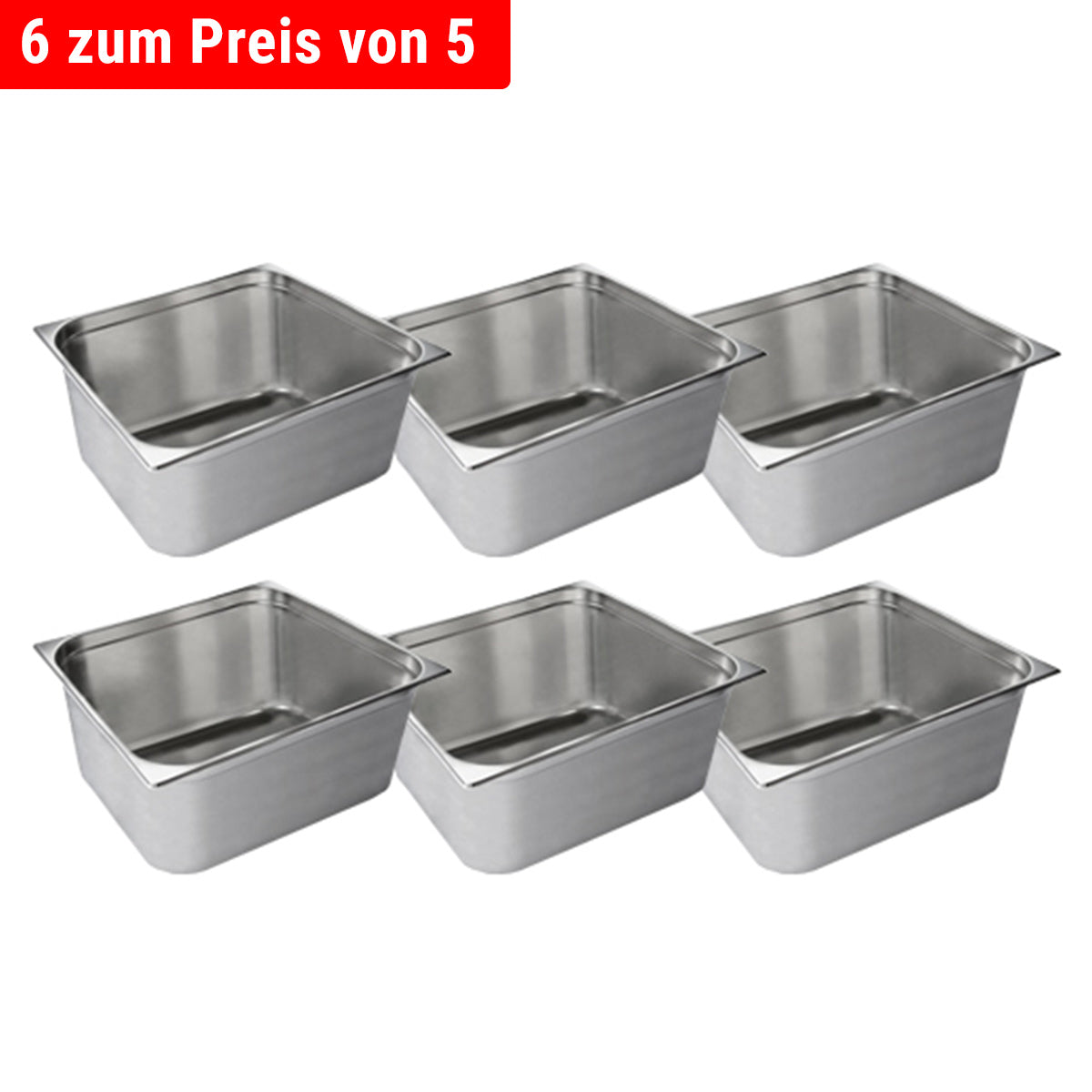 GN stainless steel container 2/1 - depth: 200 mm