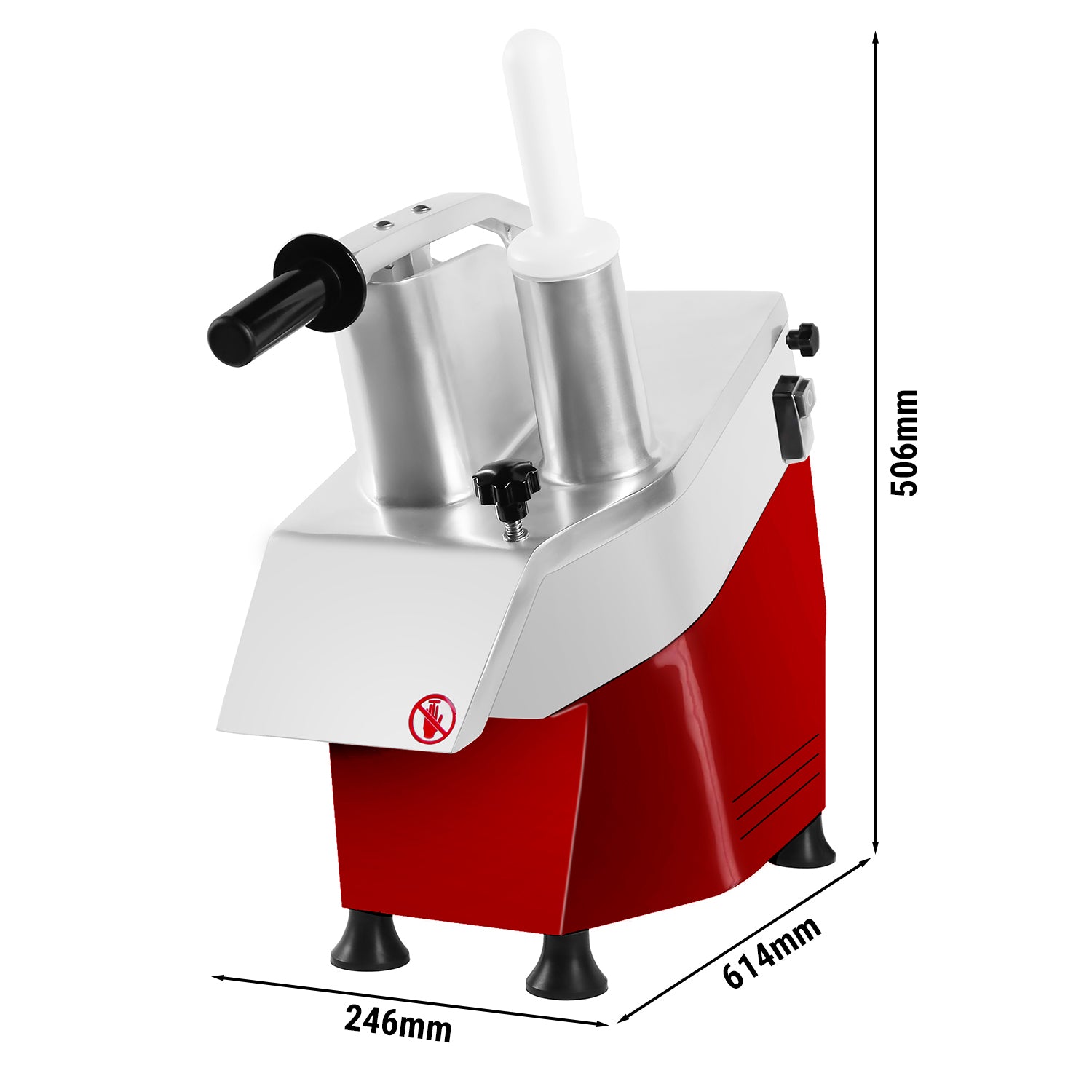 Vegetable slicer - 550 W - red - with 5 cutting discs