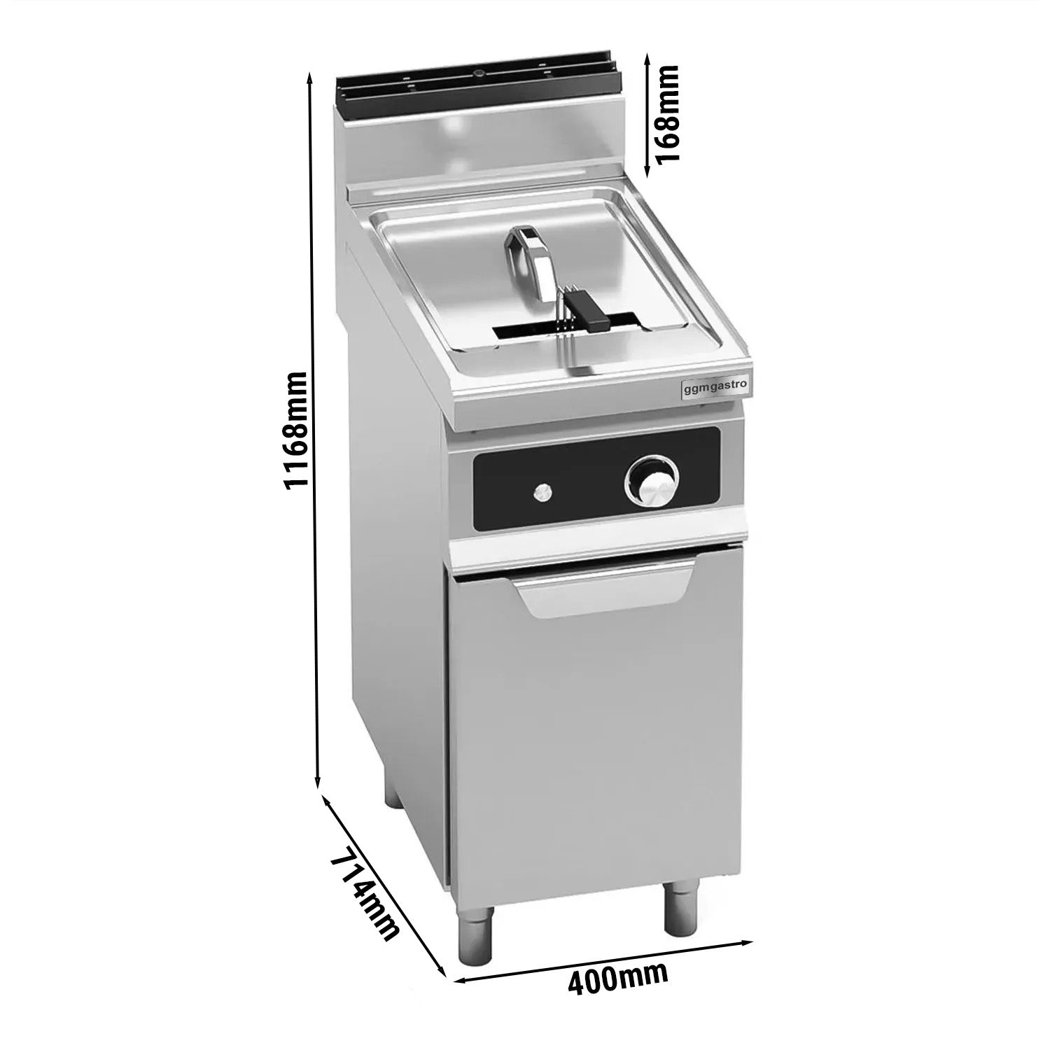 Gas fryer - 18 liters (14 kW) - Electronic control