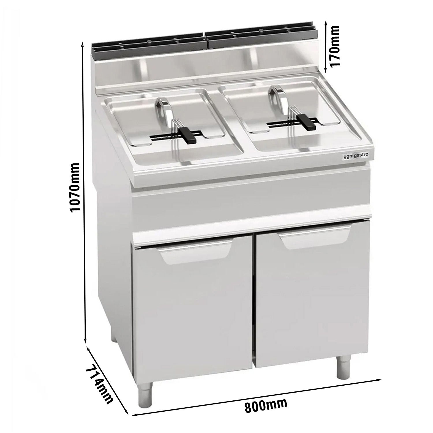 Gas fryer 15+15 liters (25.4 kW)