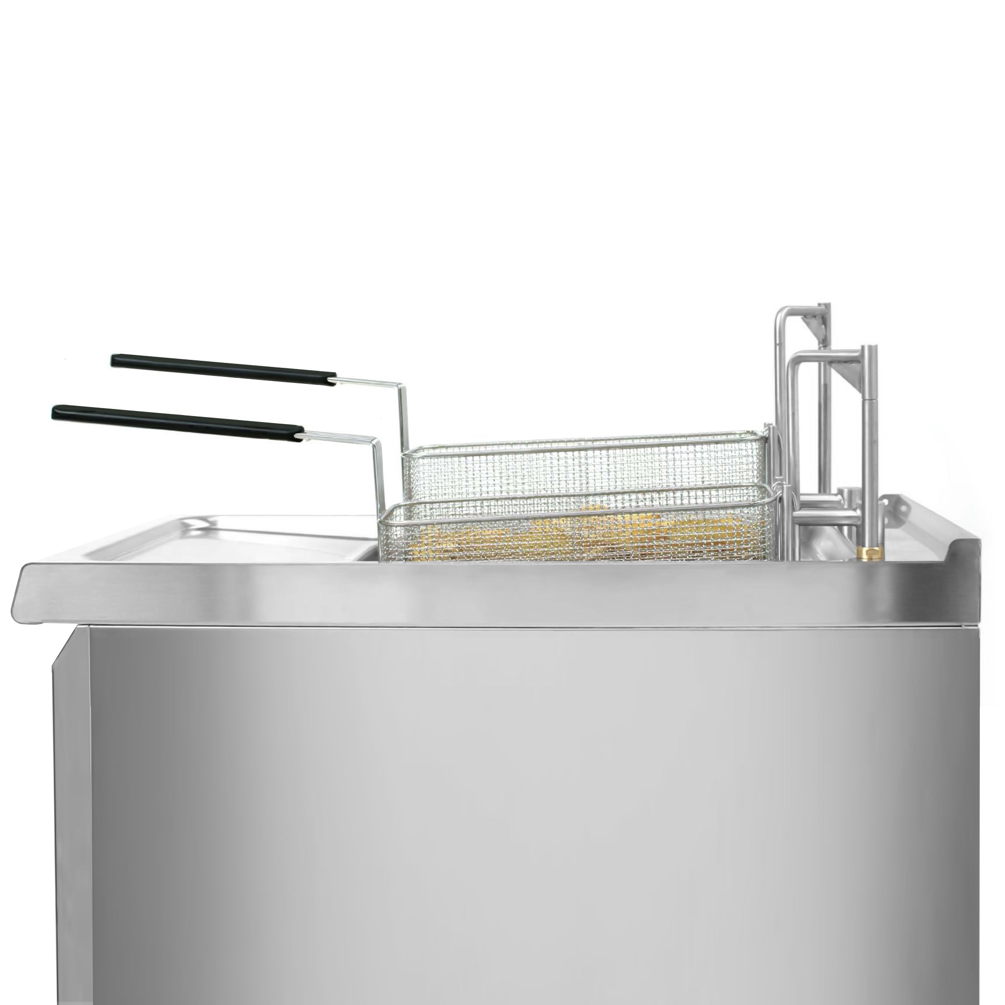 Automatic gas fryer 20 liters - with oil filtration system and automatic basket lift