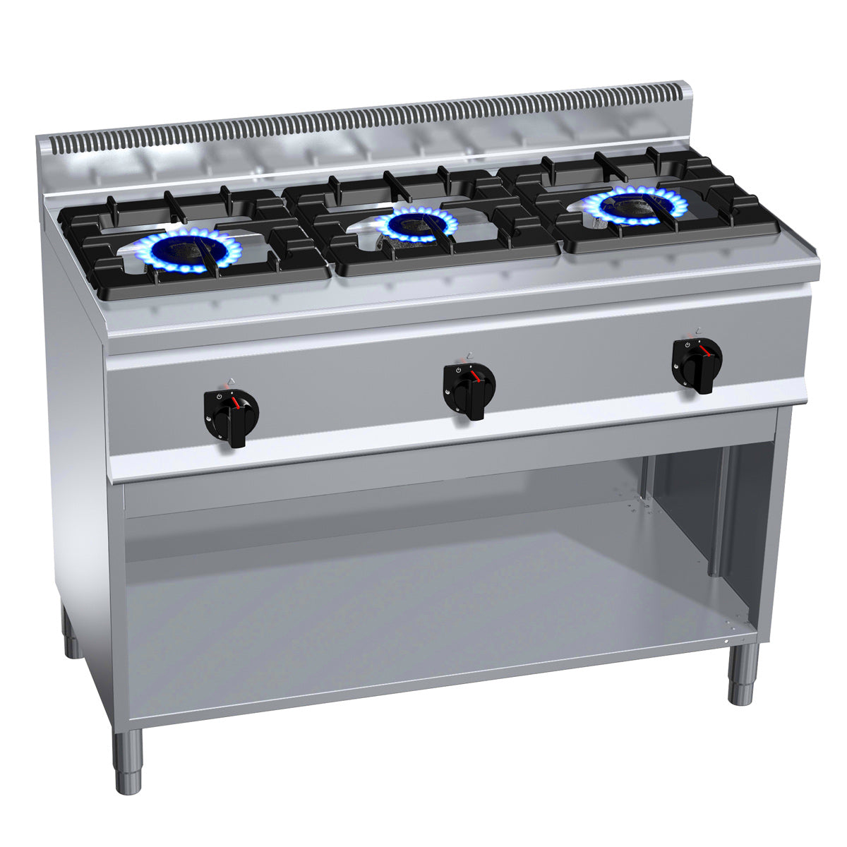 Gas cooker with 3 burners (31 kW) with pilot flame