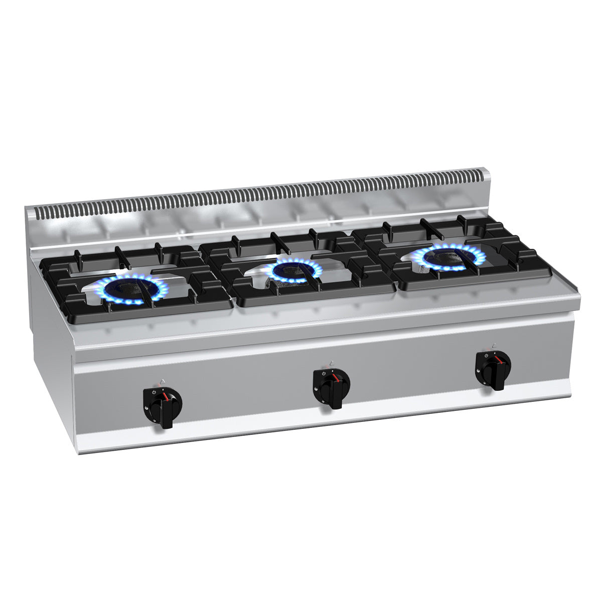 Gas stove with 3 burners (31 kW) with control flame