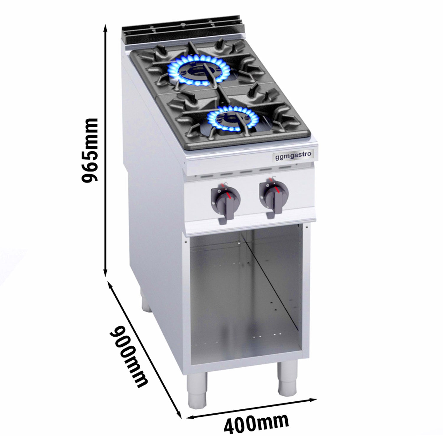 Газова печка 2x котлона (19 kW) с пилотно запалване