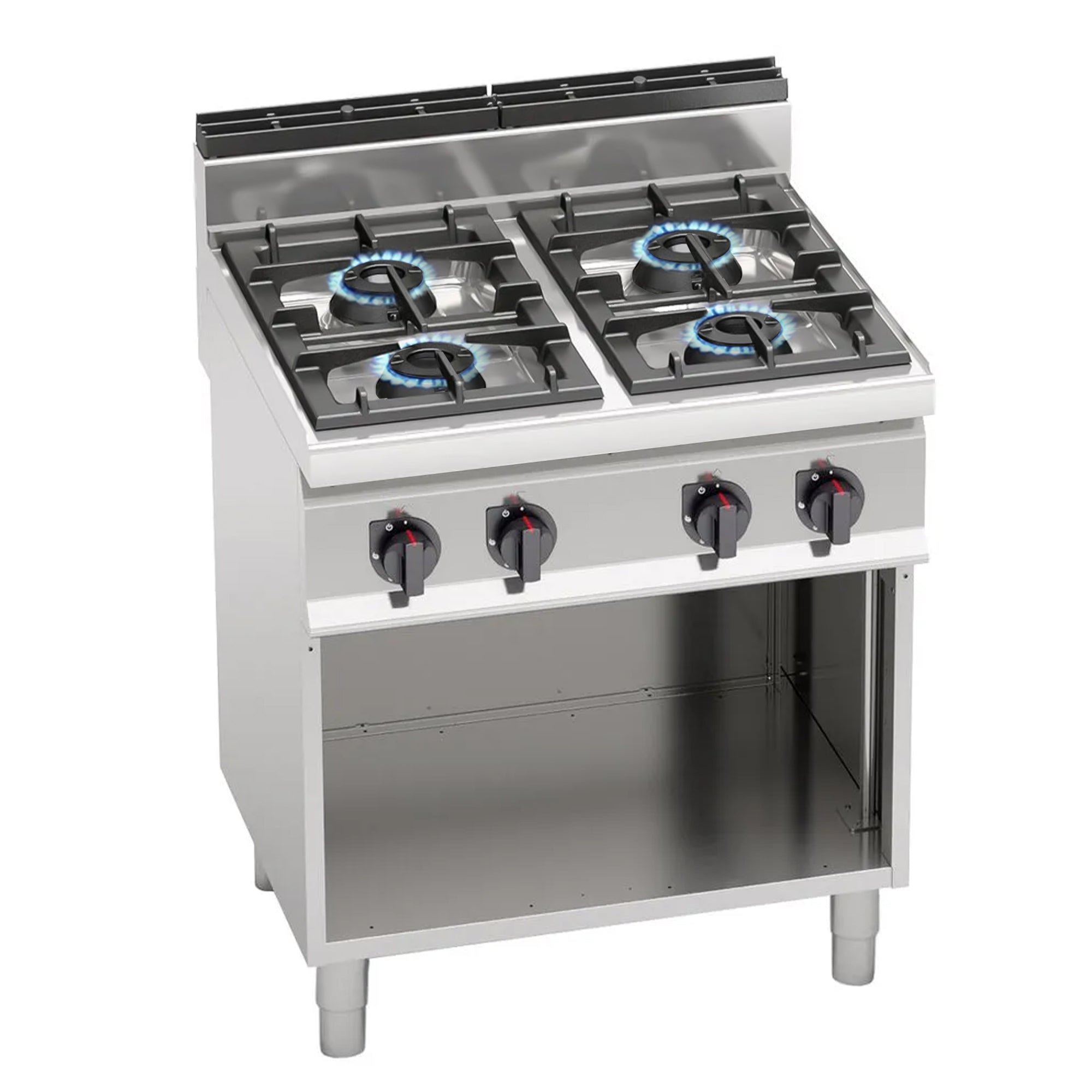 Gas stove with 4 burners (28 kW) - with control flame