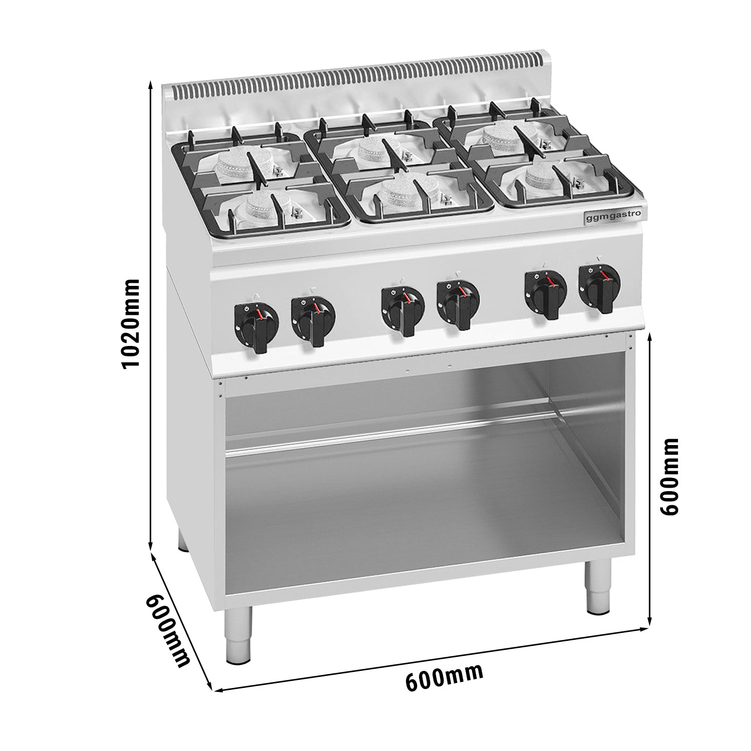 Газова готварска печка 6xBurner с подрамка