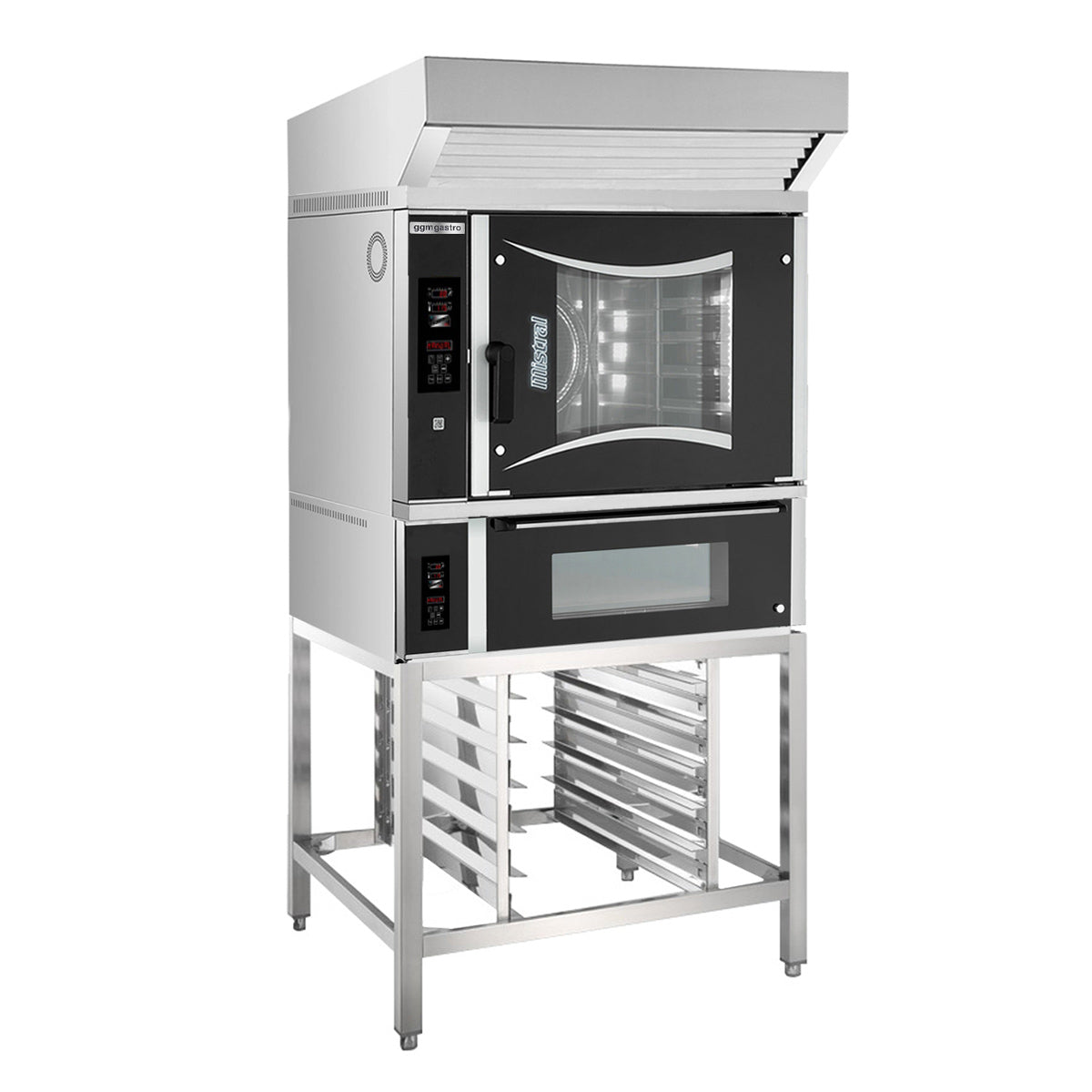 Gas convection - 6x EN 60 x 40 cm - including pizza oven / deck, hood and base