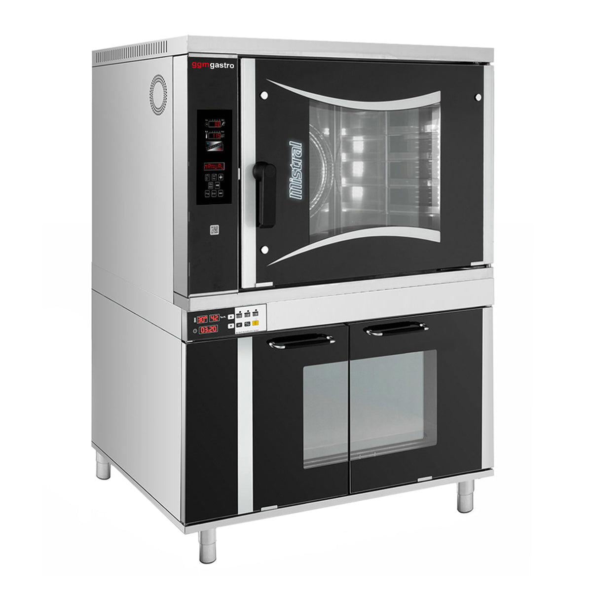 Gas convection oven - 6x EN 60 x 40 cm - incl. Converter for 12x EN 60 x 40 cm