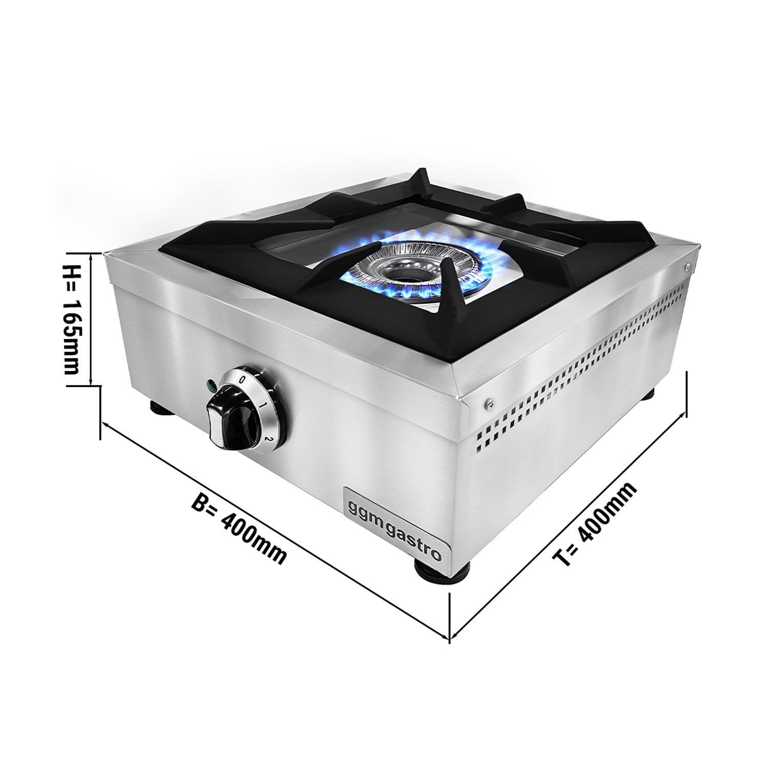 Gas stove - with 1 burner - 5.5 kW