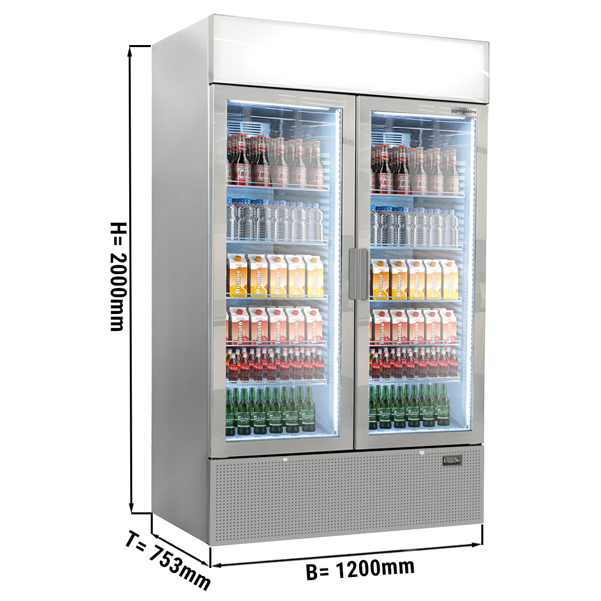 Beverage refrigerator - 1048 liters (net volume) - GRAY