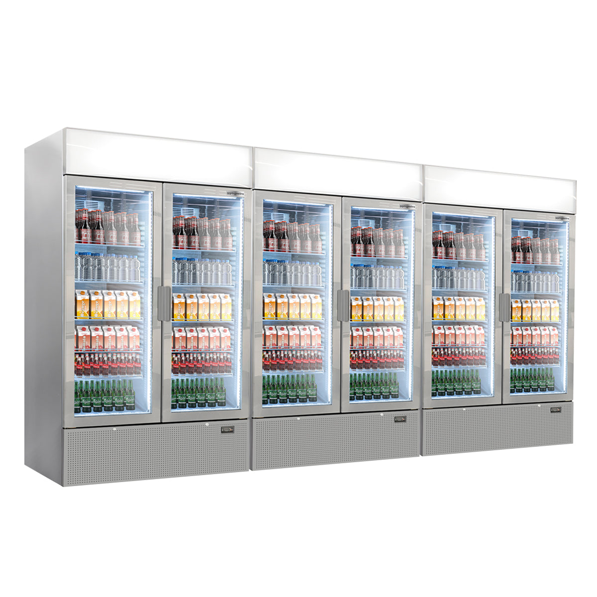 (3 броя) Хладилник за напитки - 1048 литра (нетен обем) - СИВ