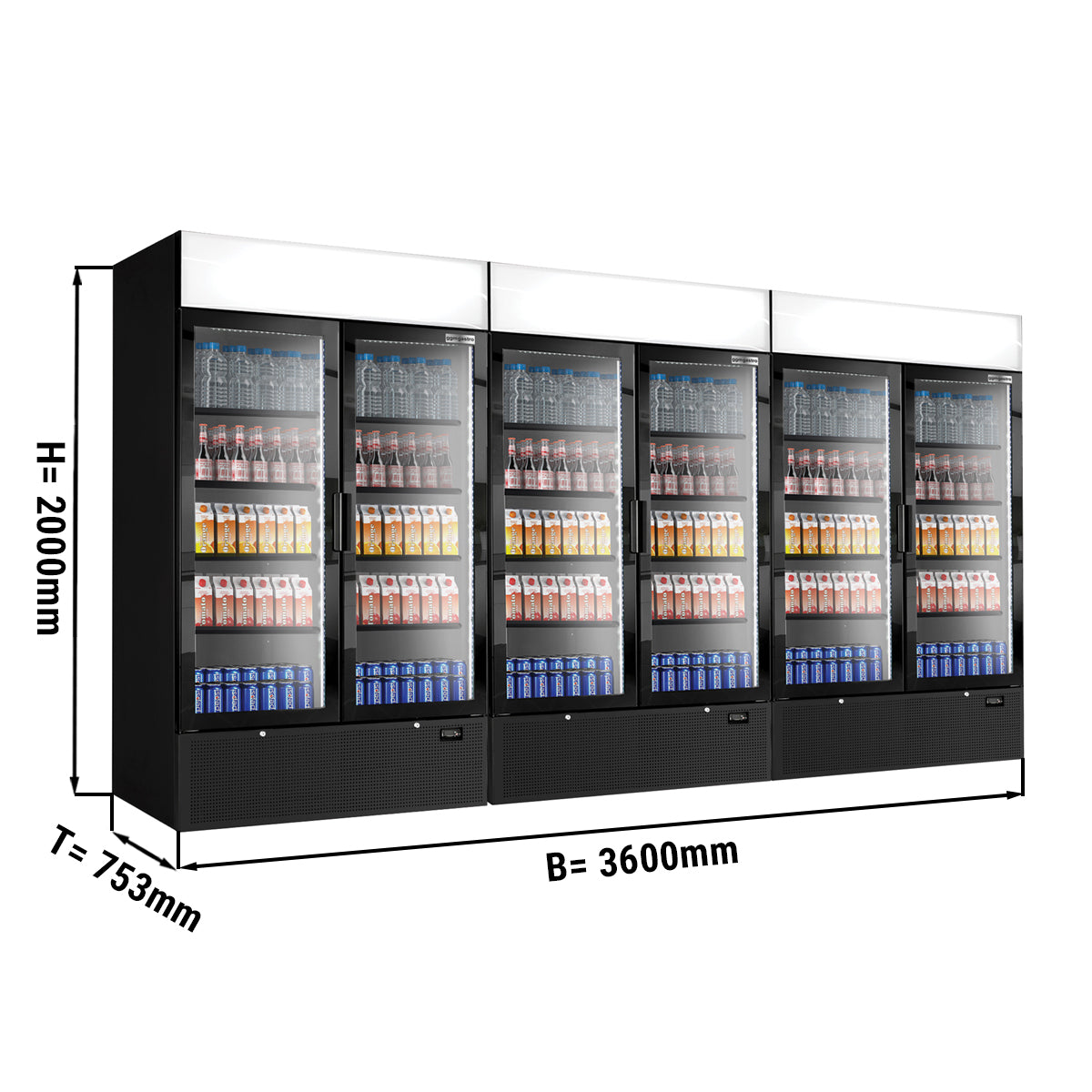 (3 pieces) Beverage refrigerator - 1048 liters (net volume) - BLACK