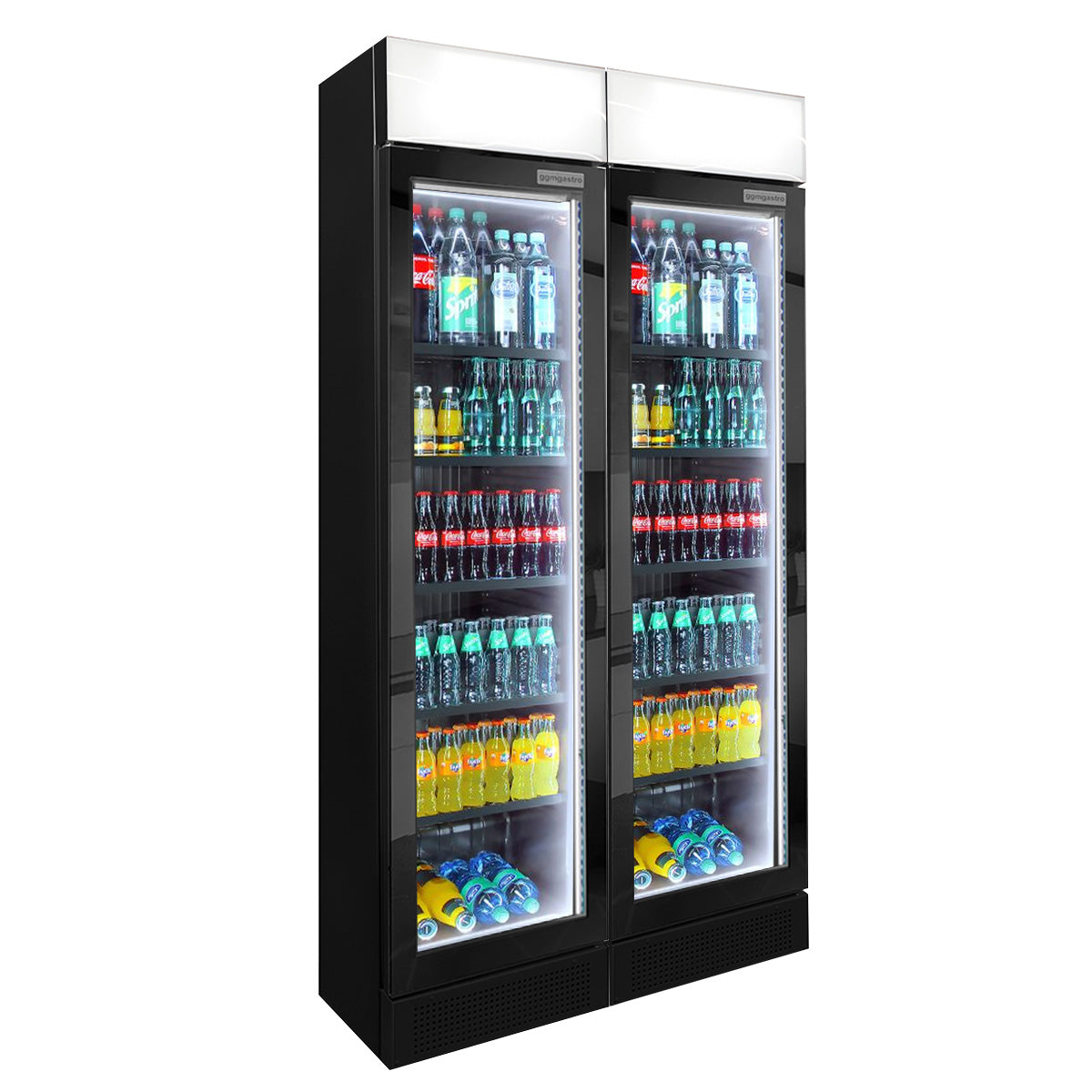 (2 pieces) Refrigerator for drinks - 290 liters (total) - black