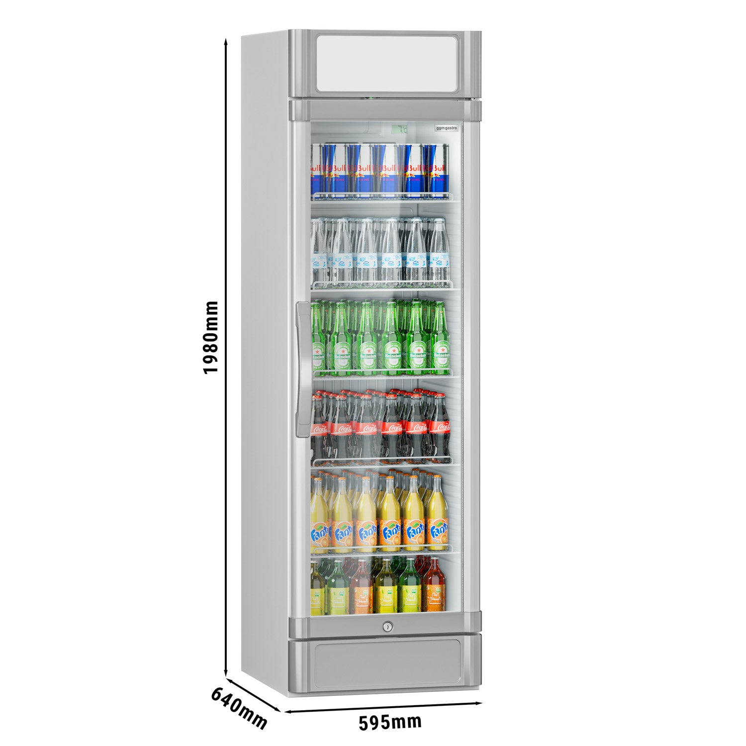Хладилник за напитки - 347 литра (нетен обем) - БЯЛ/ СИВ
