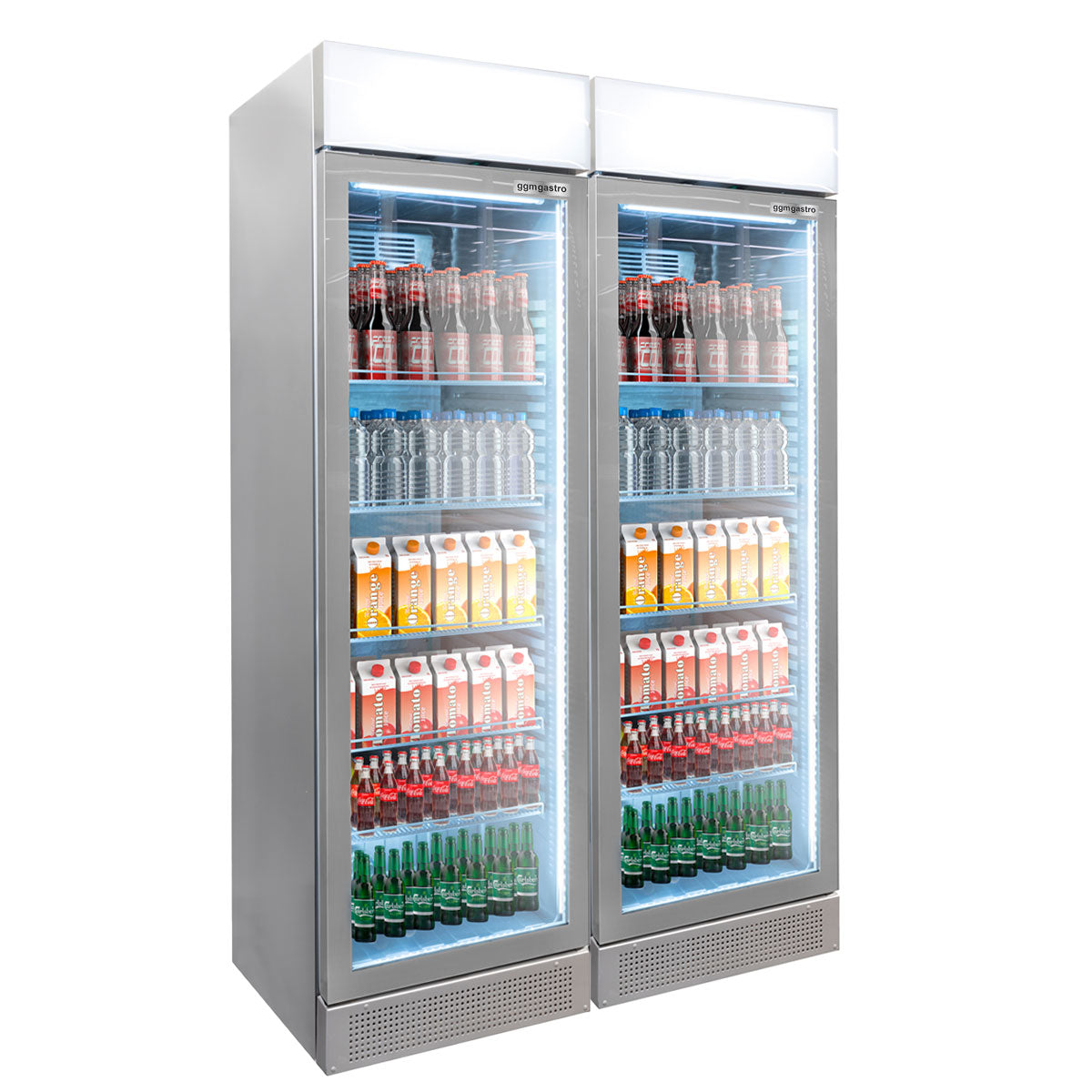 (2 броя) Хладилник за напитки - 690 литра (нетен обем) - СИВ