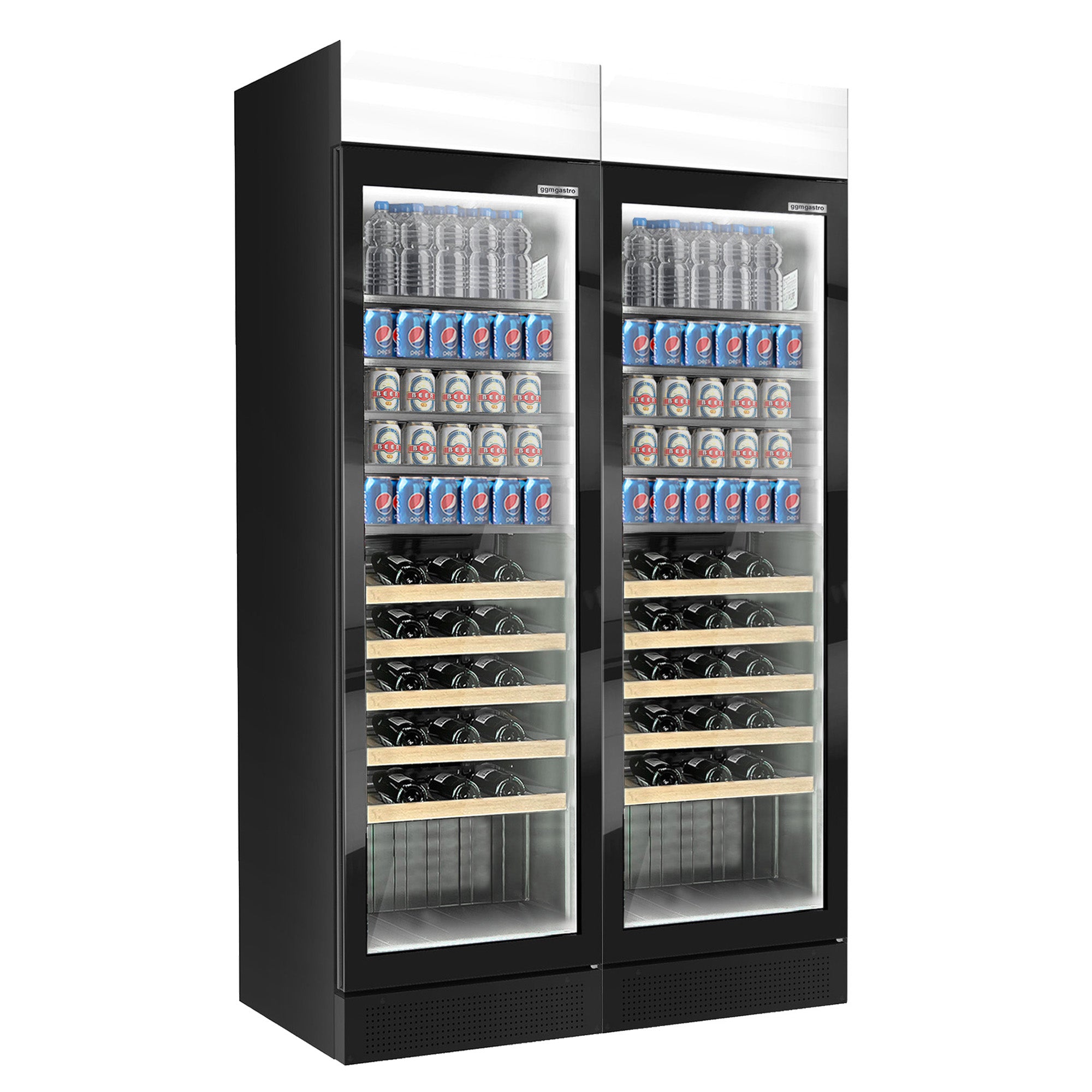 (2 pieces) Beverage refrigerator - 690 liters (net volume) - BLACK