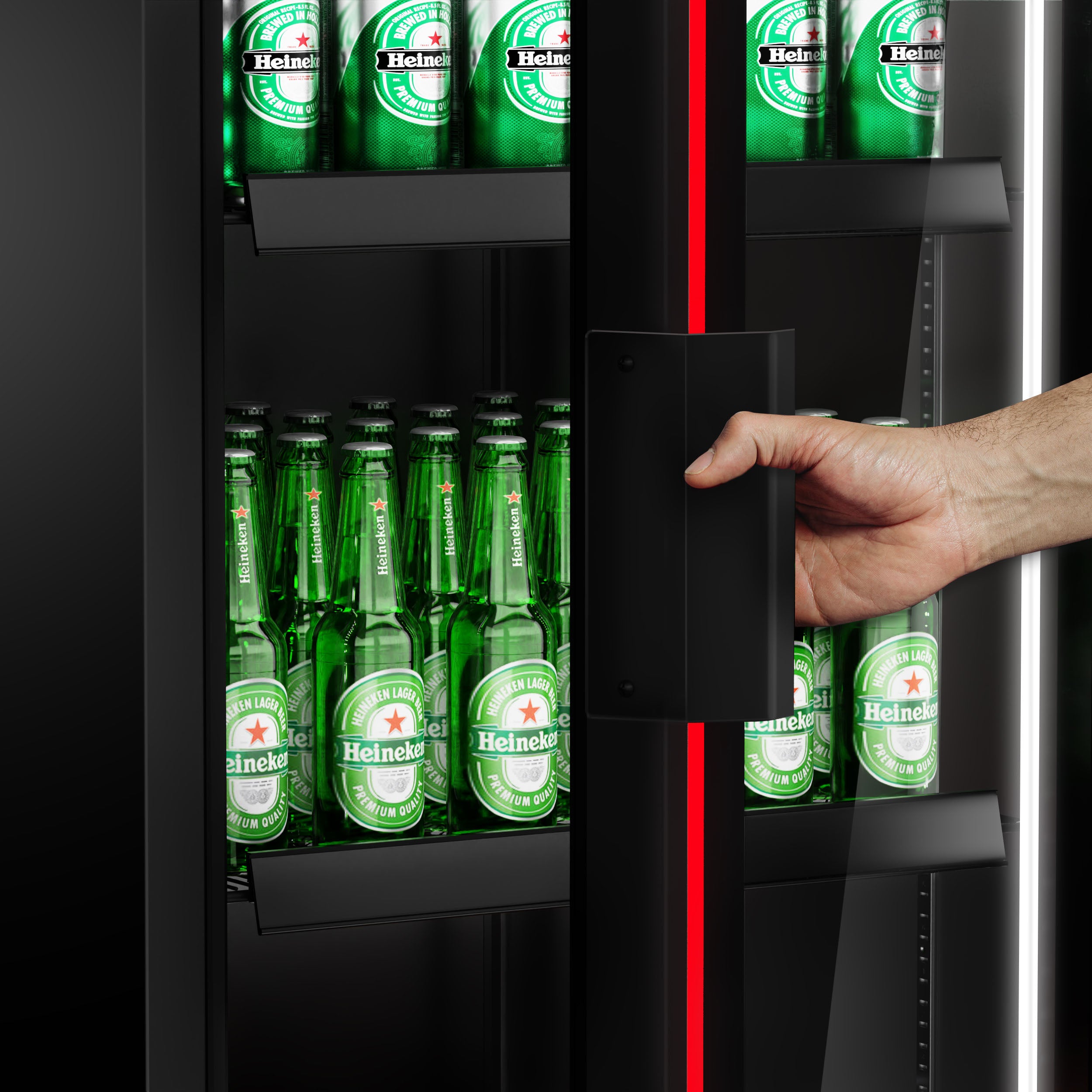 Beverage refrigerator - 550 liters - with color RGB LED light