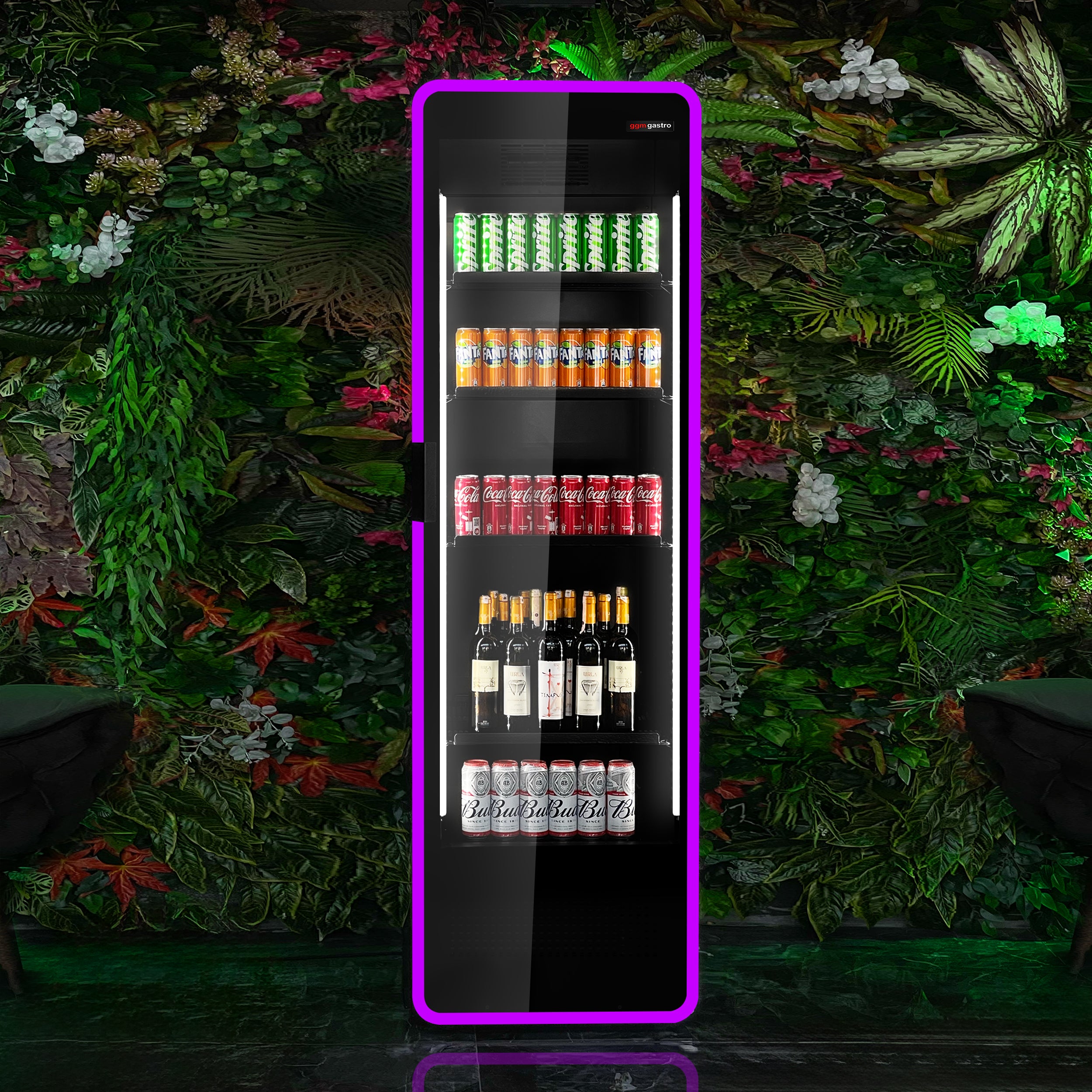 Beverage refrigerator - 550 liters - with color RGB LED light