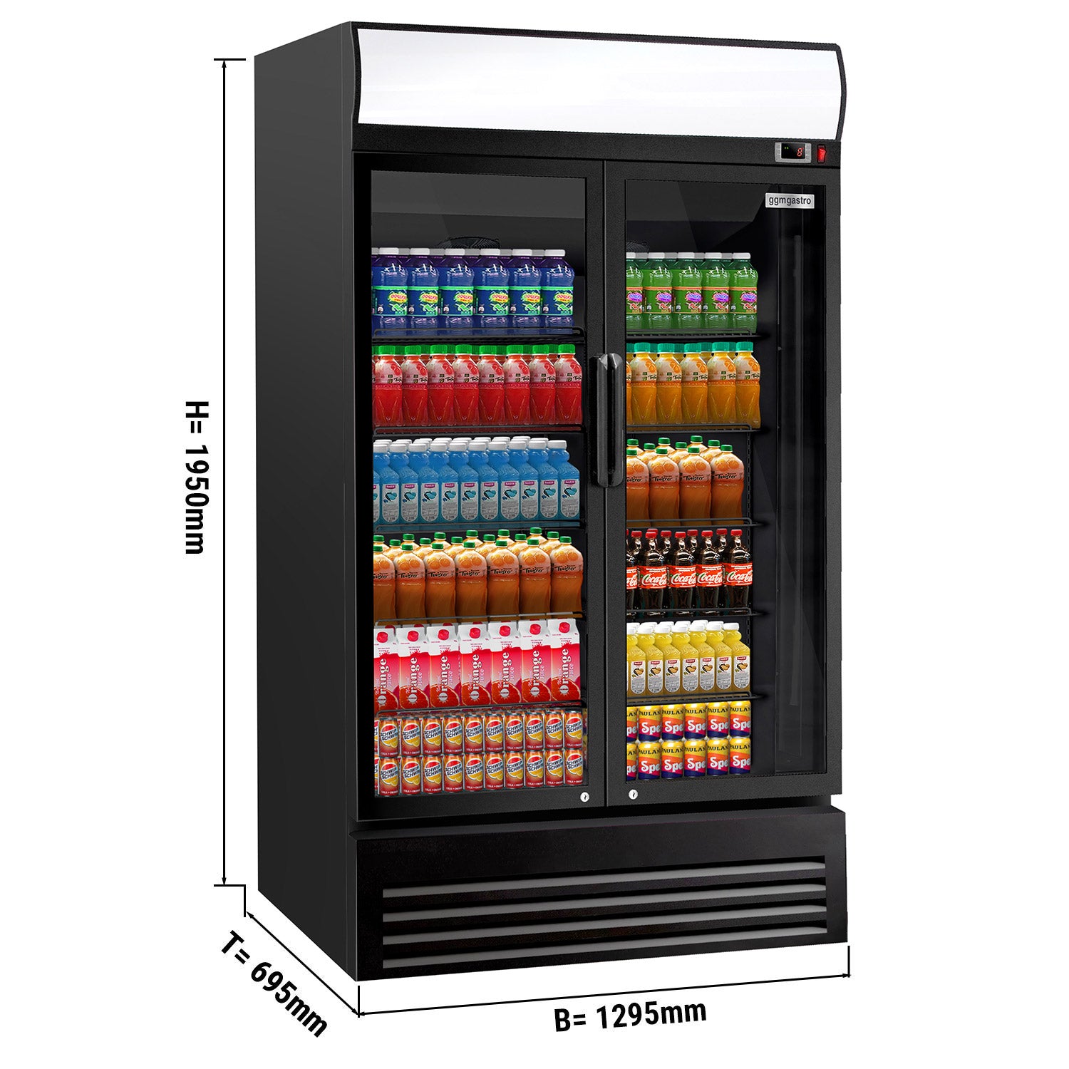 Хладилници за напитки- 880 литра- 2 врати- черни