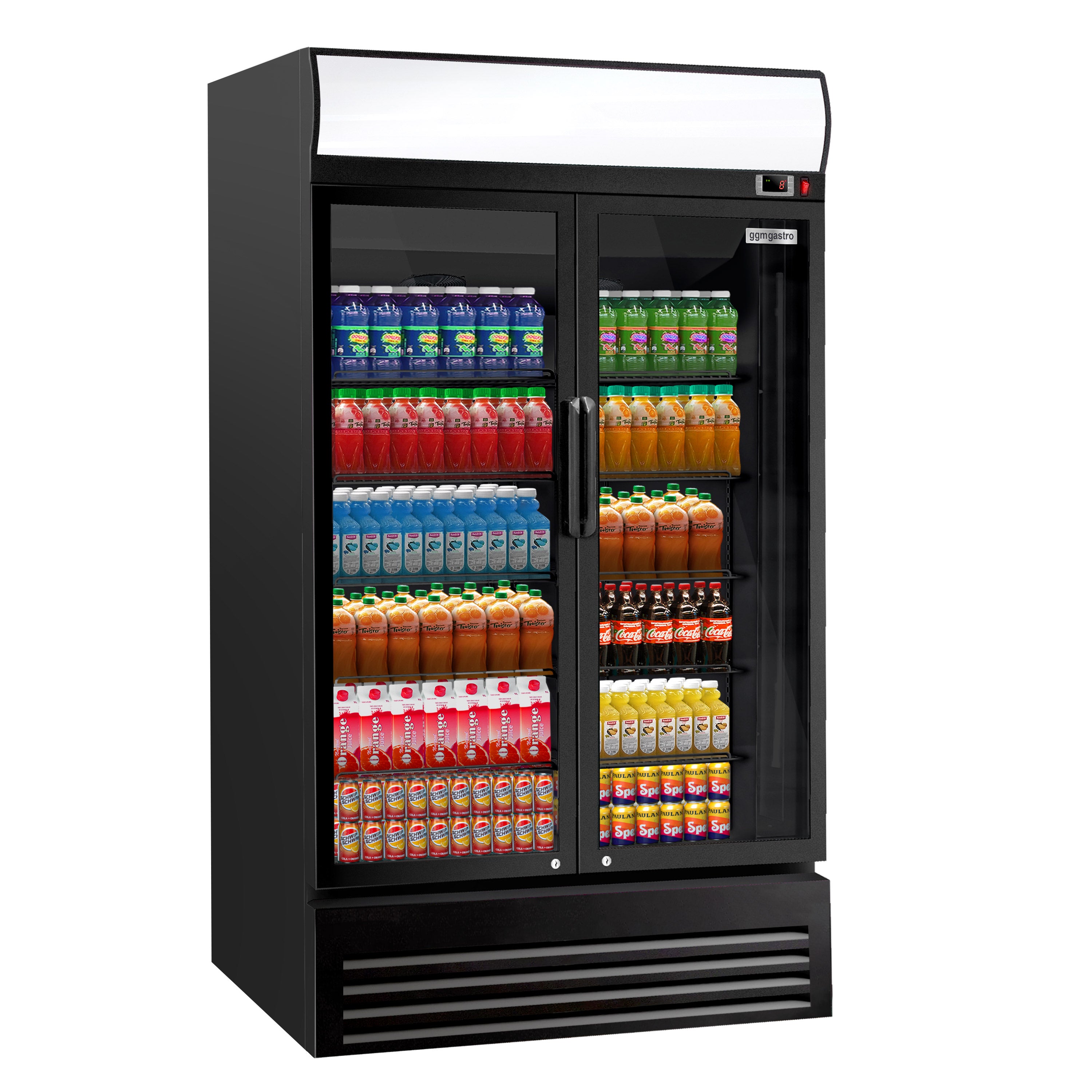 Refrigerators for drinks - 880 liters - 2 doors - black