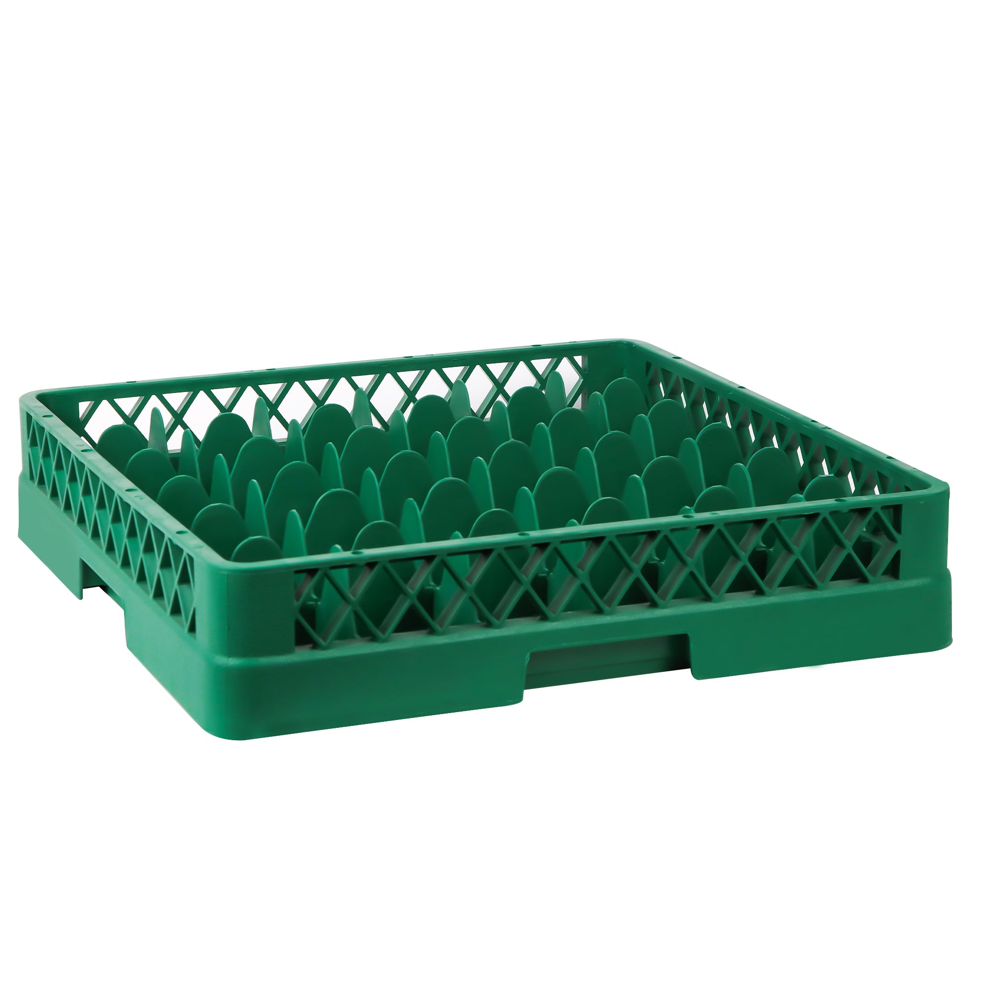 (6 pieces) Glass basket - 50 x 50 cm - with 36 compartments - green