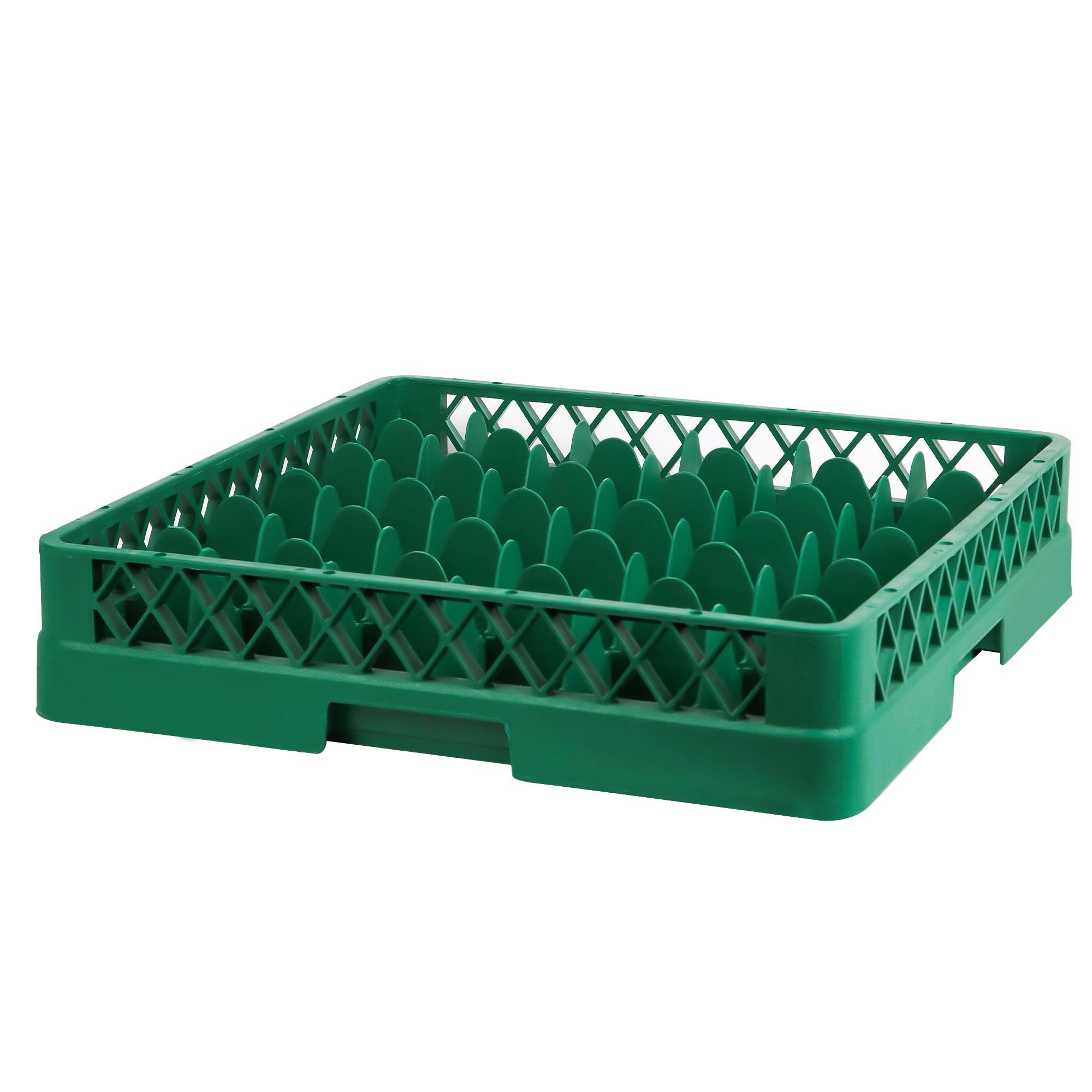 (6 pieces) Glass basket - 50 x 50 cm - with 36 compartments - green