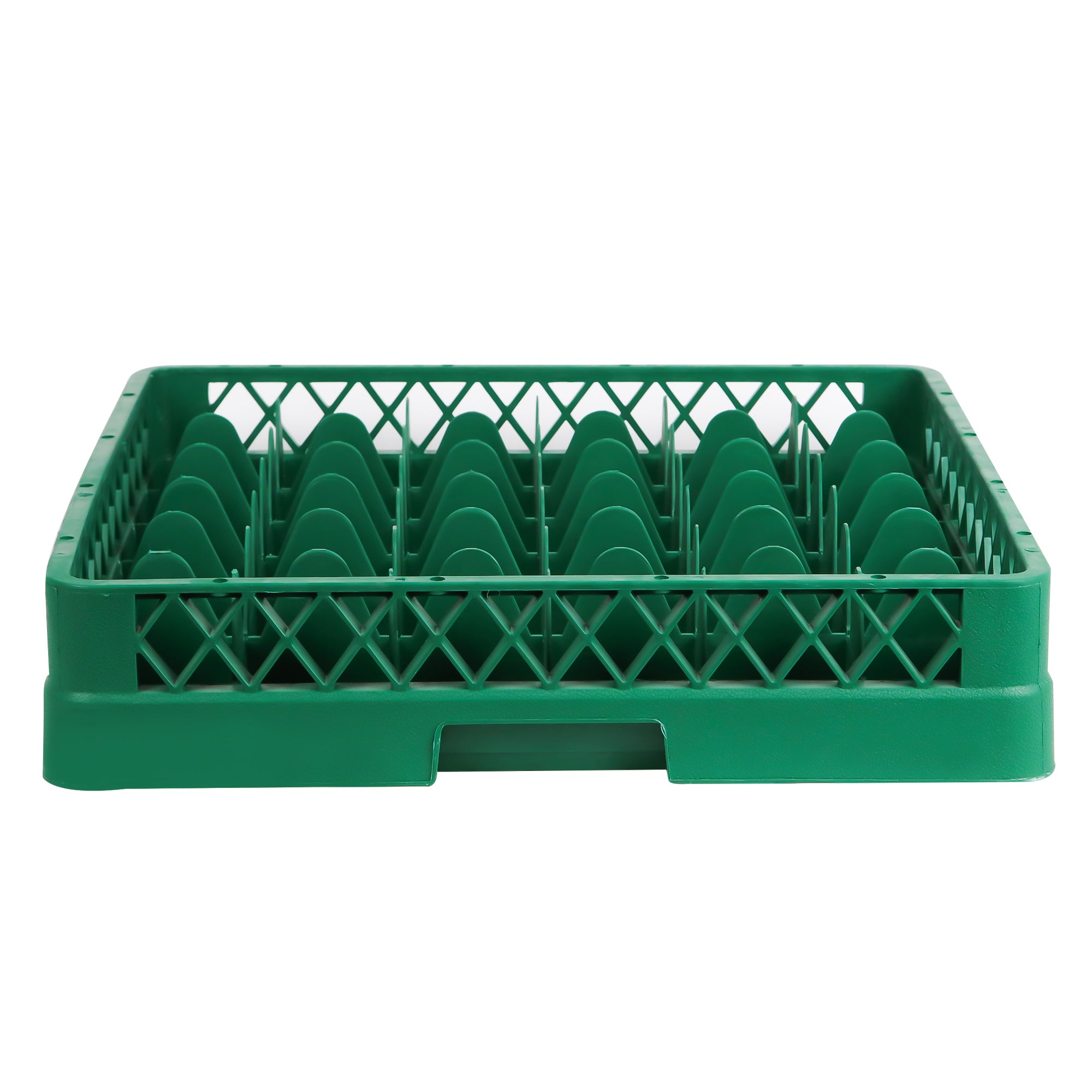 (6 pieces) Glass basket - 50 x 50 cm - with 36 compartments - green