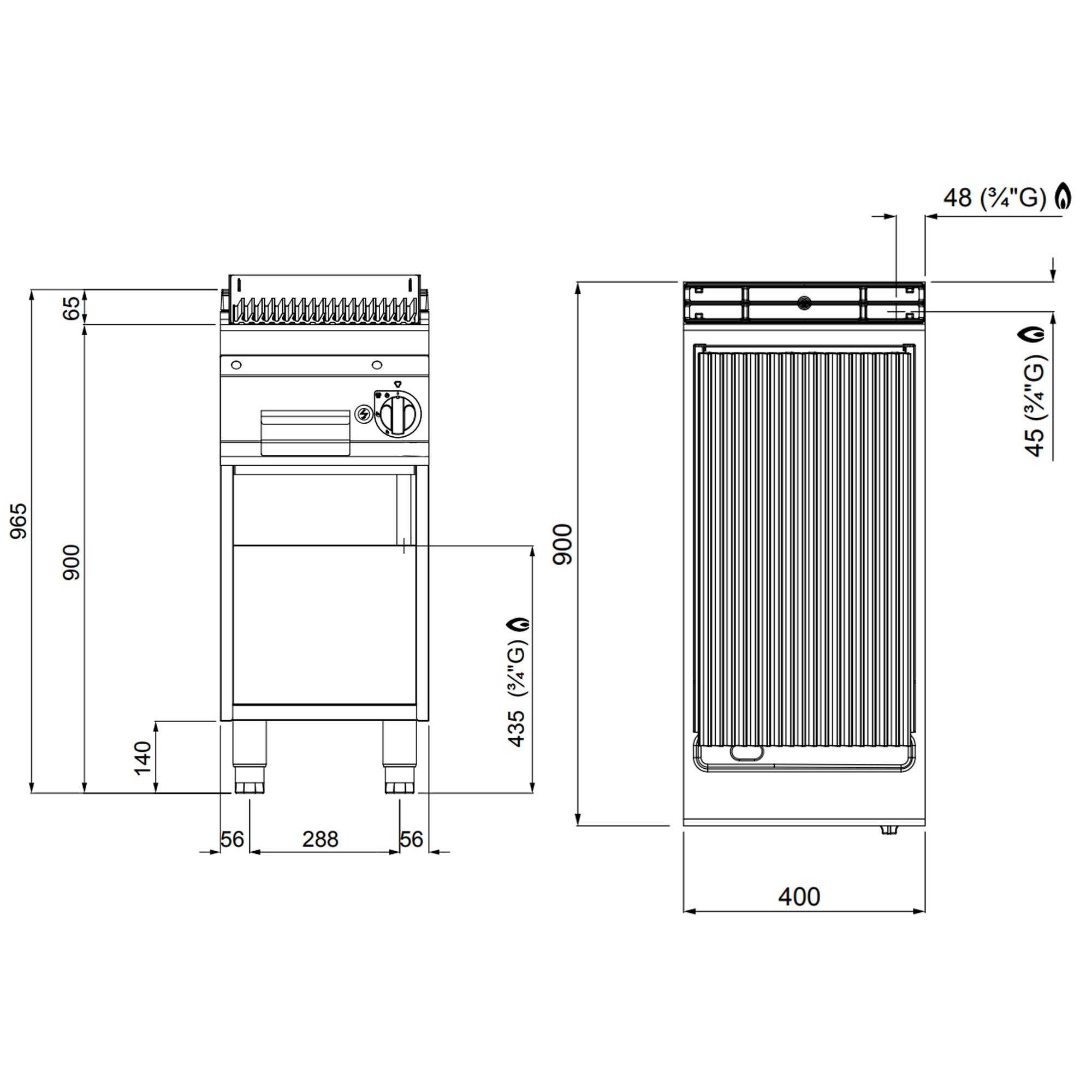 Lava gas grill (9 kW)