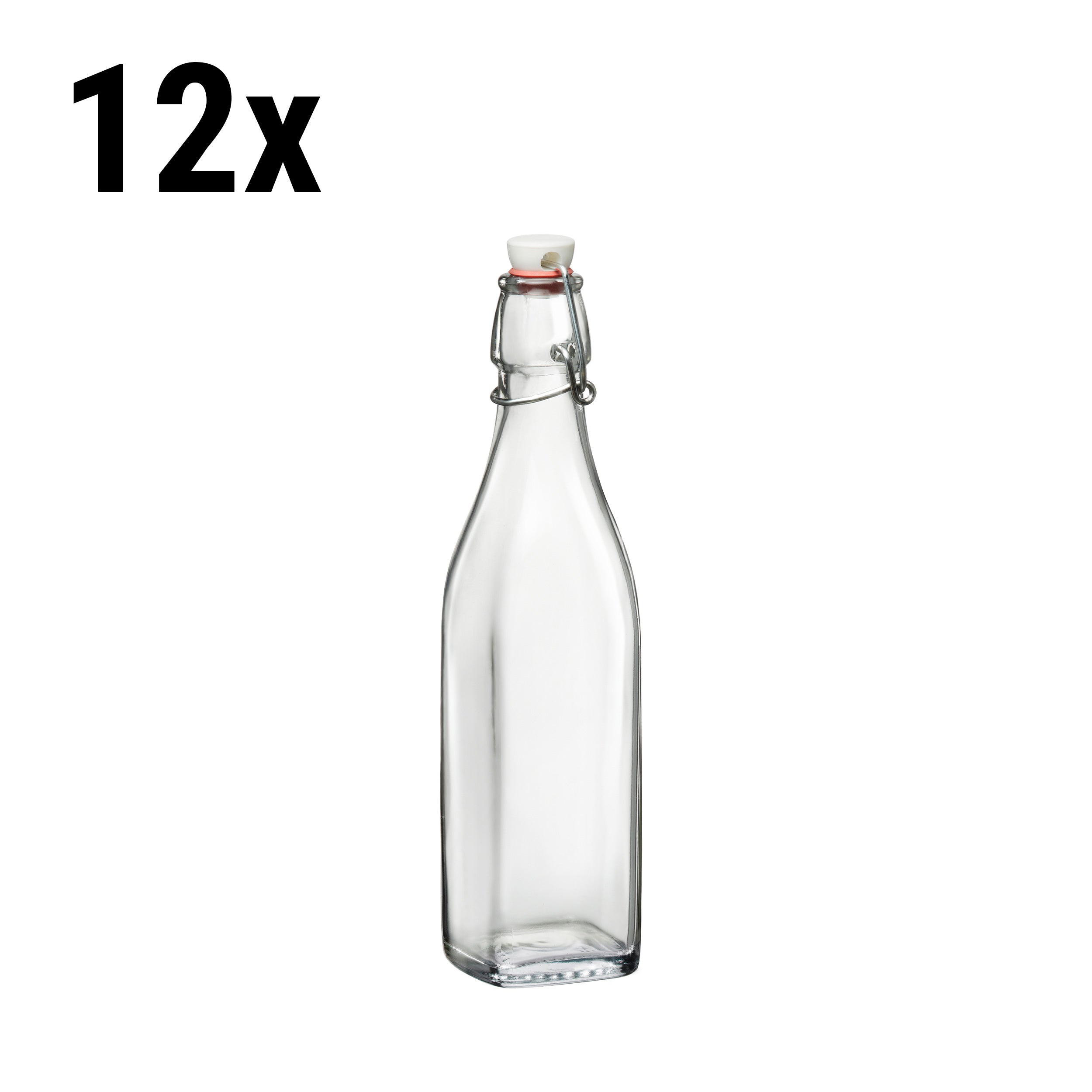 (12 pieces) Bormioli Rocco glass bottle - DUBLIN - with swing cap - 250 ml