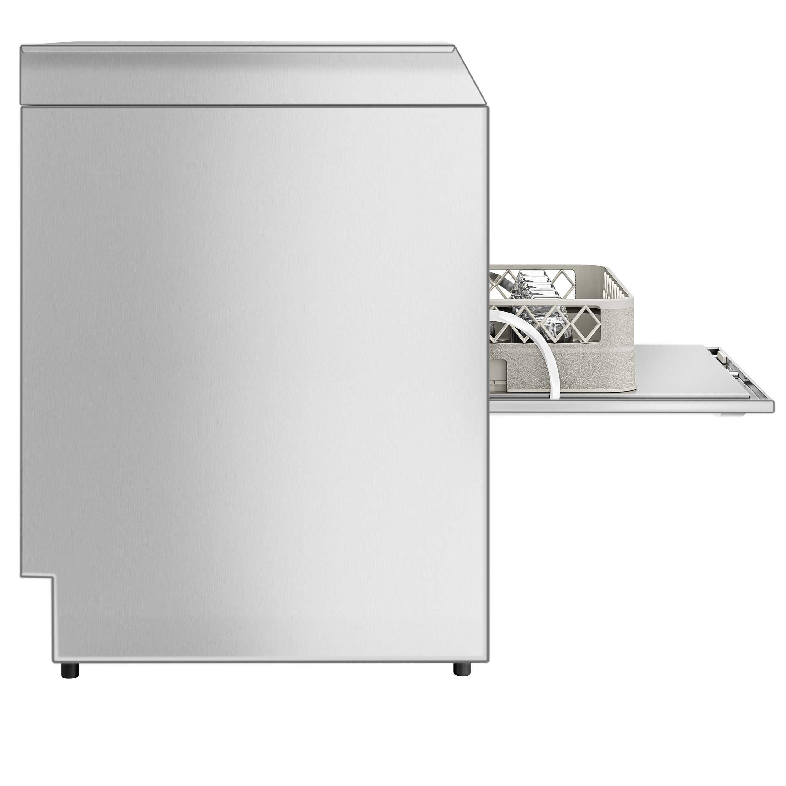 Glass washer PREMIUM 3.4 kW - with detergent drain and pump, rinse aid supply and Wi-Fi option (with two walls)