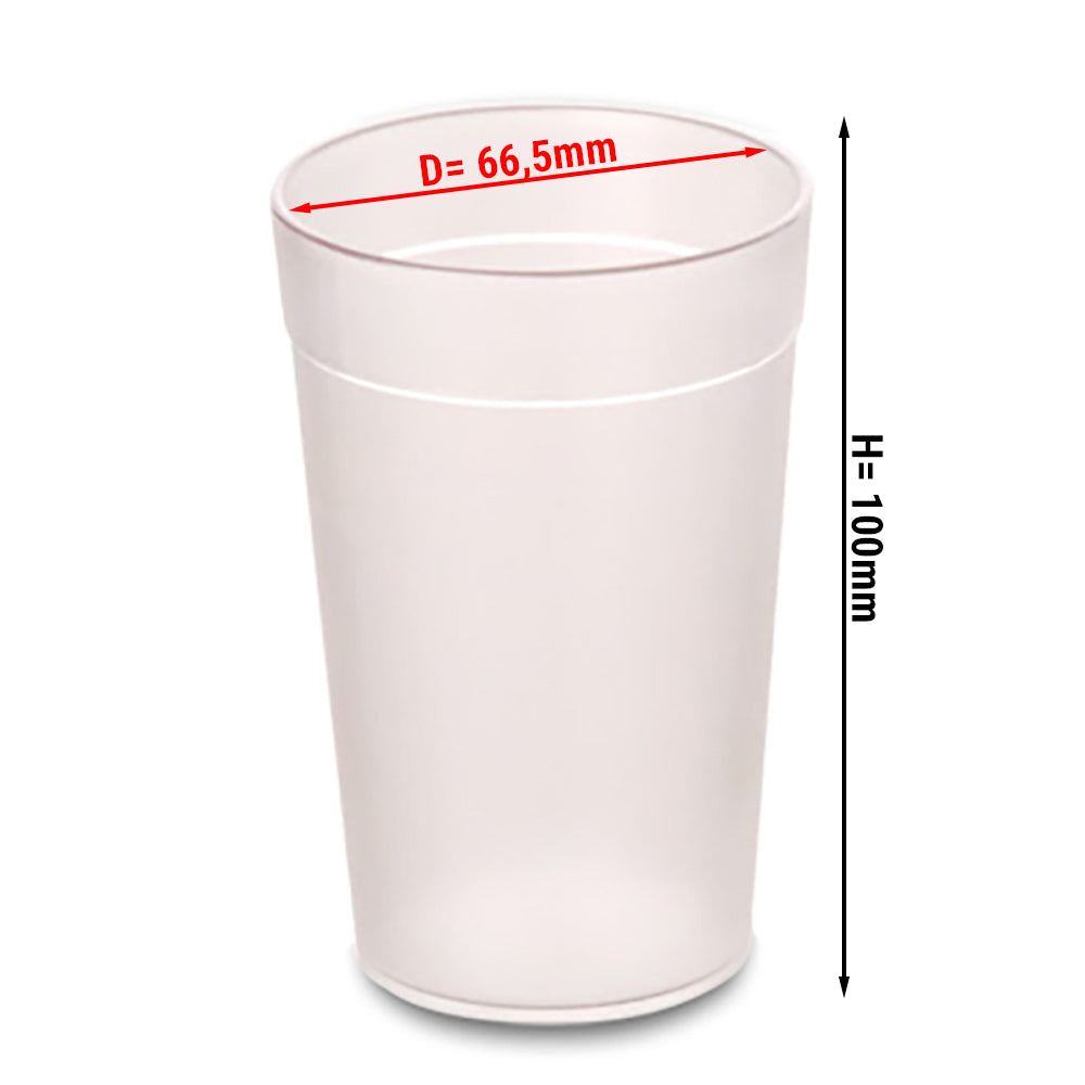 Чаша за мляко от поликарбонат - 200 мл - 100 броя