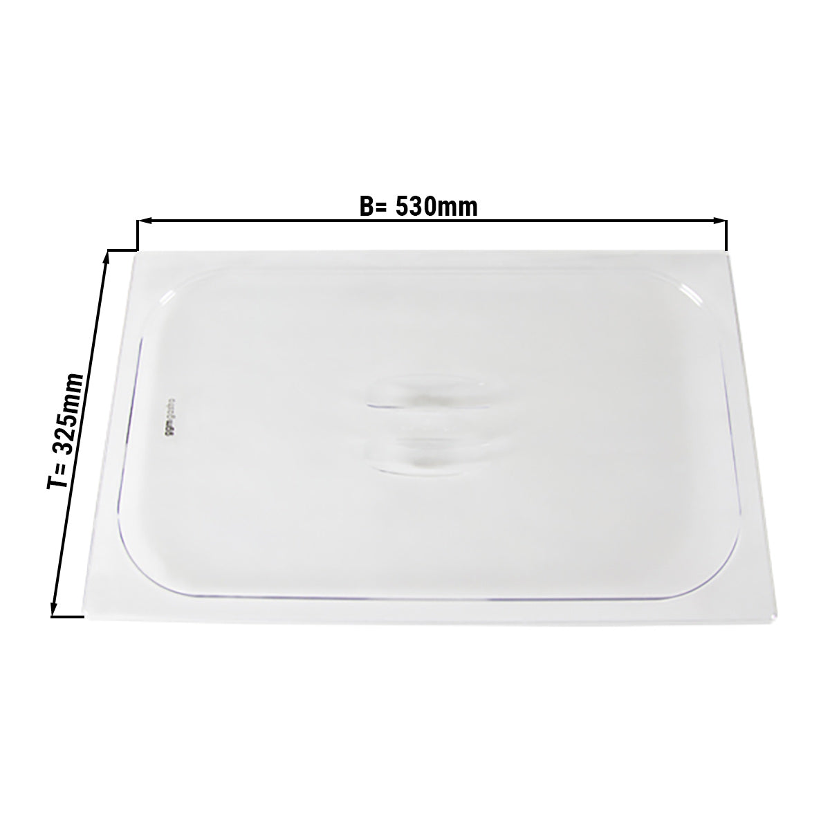 Polycarbonate lid GN 1/1 - transparent - height 7 mm