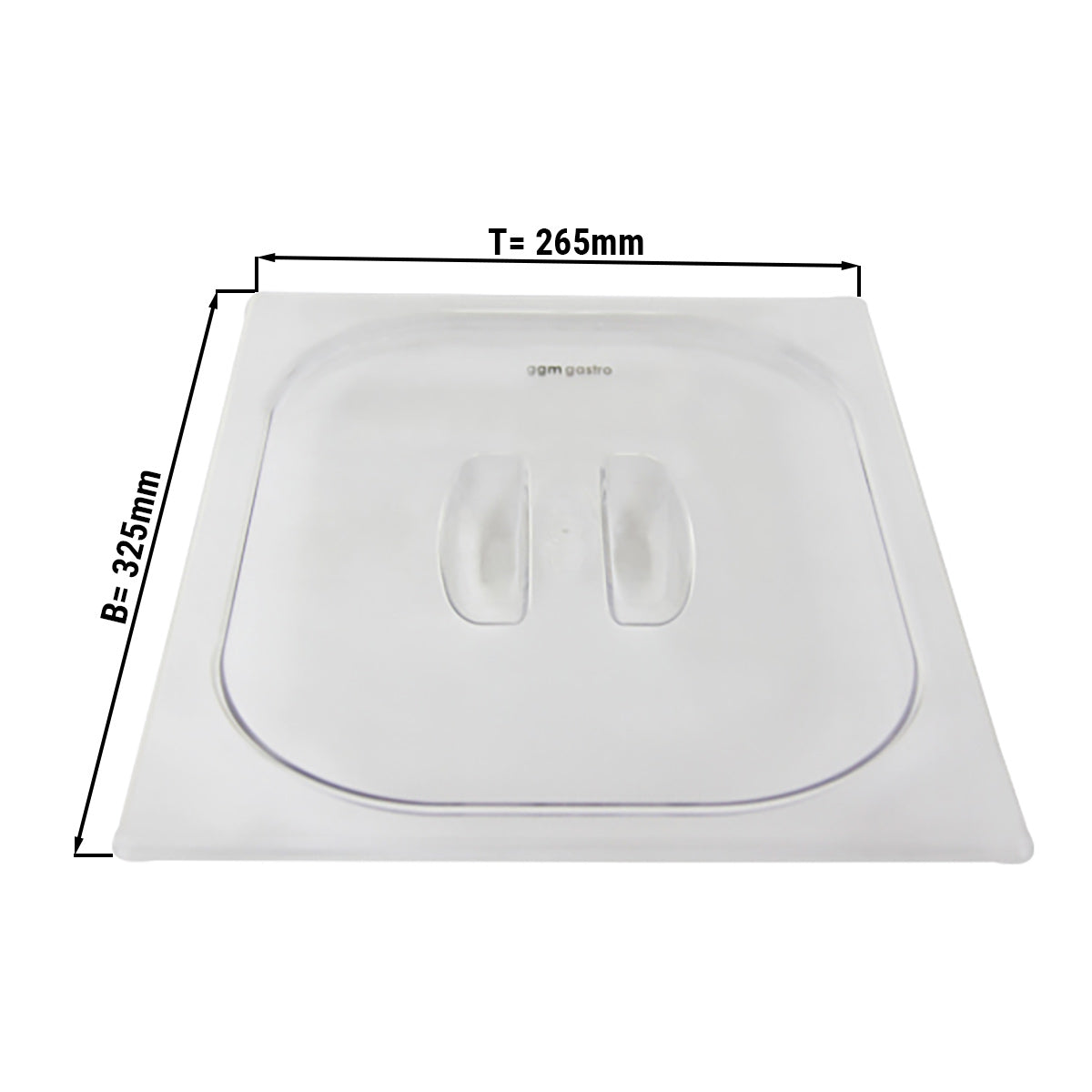 Polycarbonate lid GN 1/2 - transparent - height 7 mm