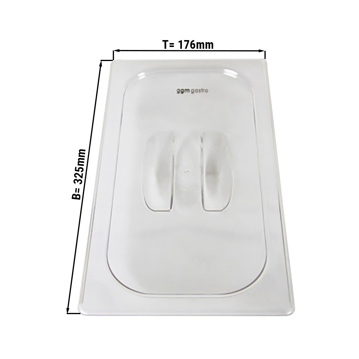 Polycarbonate lid GN 1/3 - transparent - height 7 mm