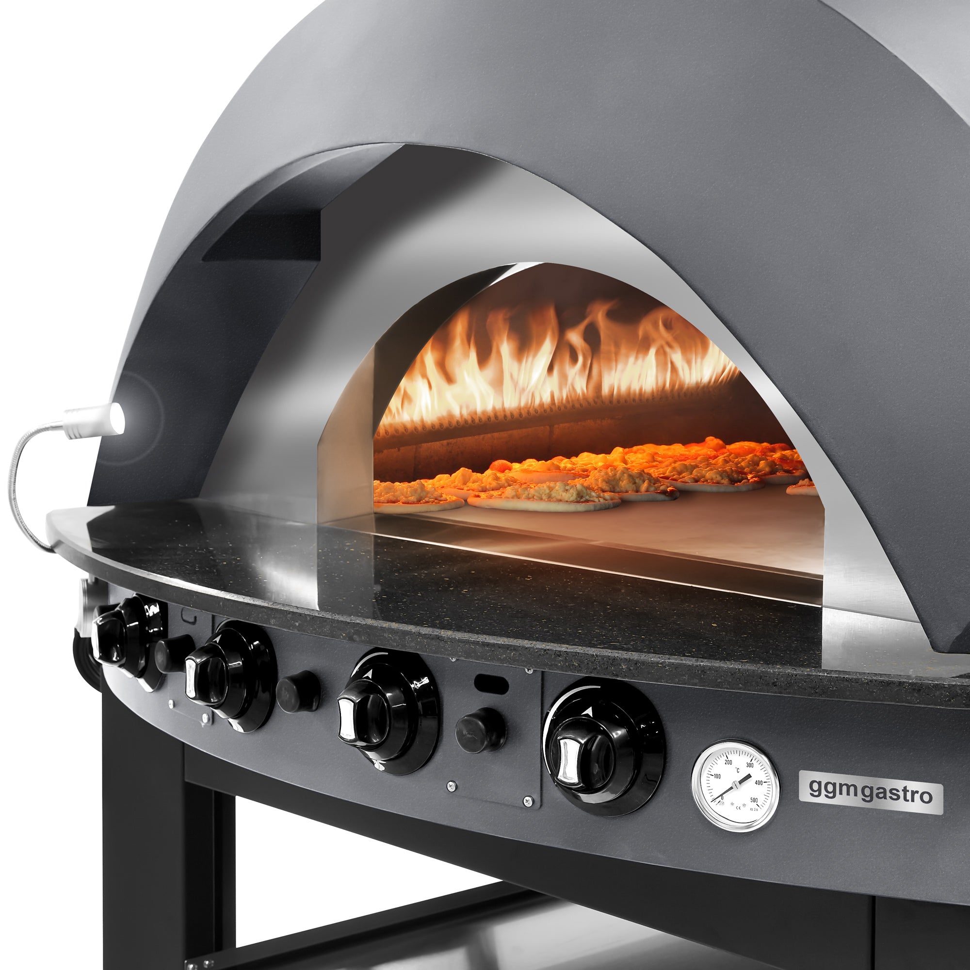 Gas pizza oven - Anthracite - with lower rack